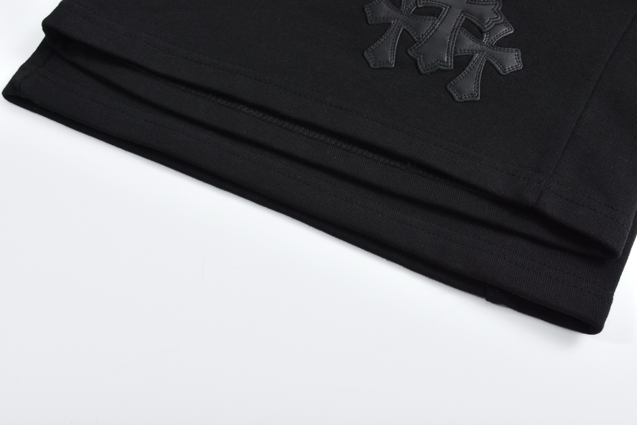  Chrome Hearts 克罗心 皮标 十字架  短裤 五分裤 休闲裤 黑色-A5  