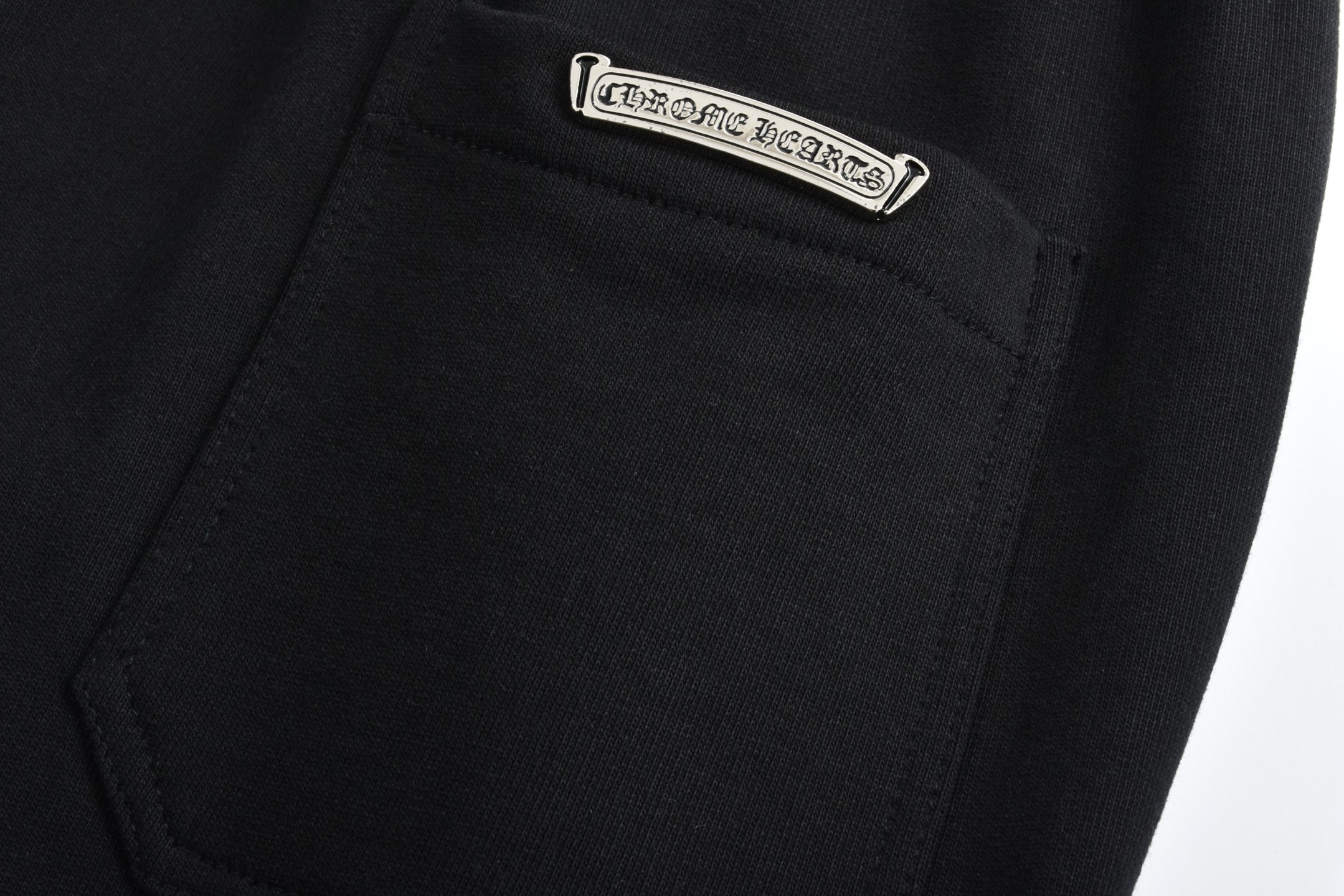  Chrome Hearts 克罗心 皮标 十字架  短裤 五分裤 休闲裤 黑色-A5  