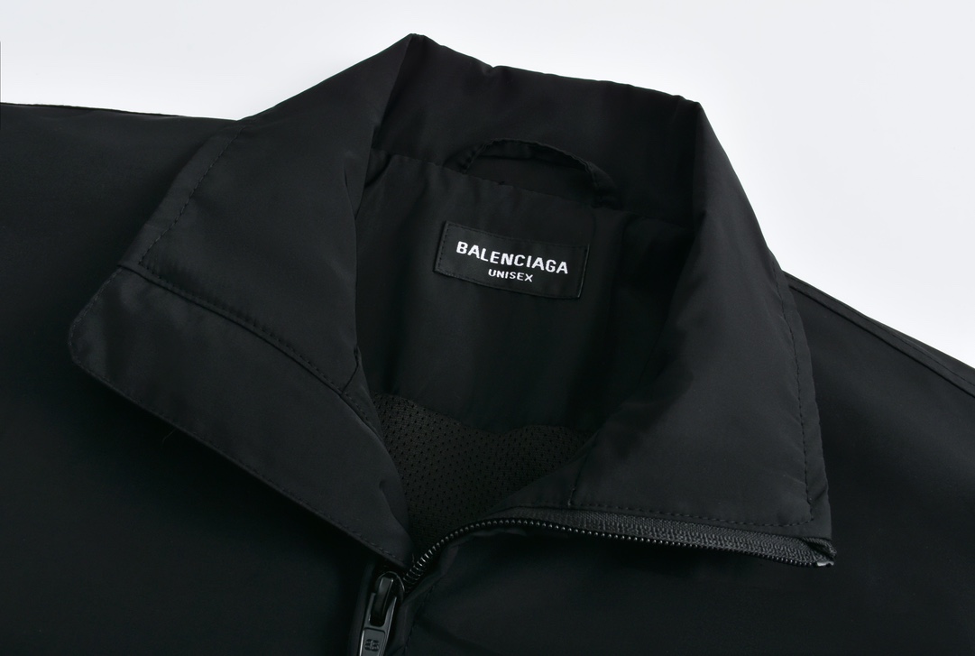 Balenciaga 巴黎世家  01篮球冲锋衣 外套夹克凤搂 长袖 黑色-B5 817765TPQ381000