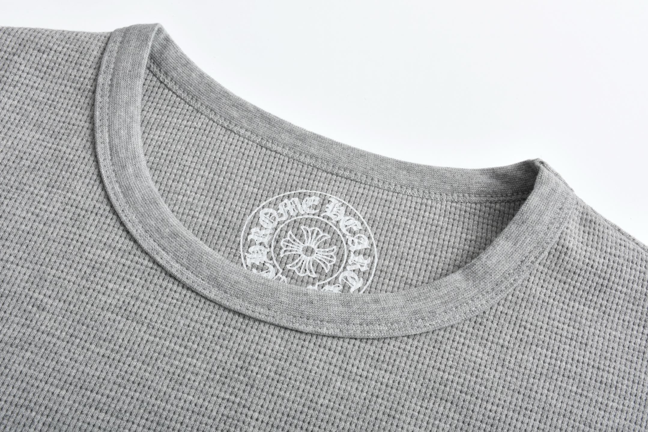 Chrome Hearts 克罗心 马蹄印花  外套圆领 长袖T恤 男女同款 白色 灰色 CH-7188088 