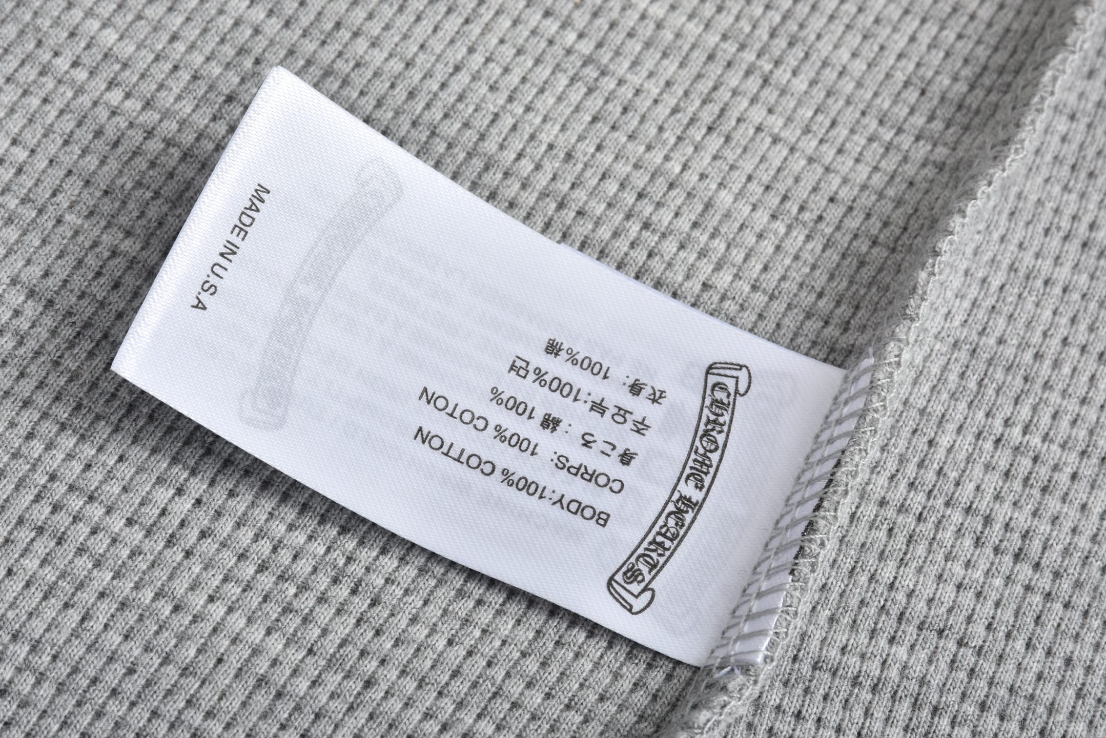 Chrome Hearts 克罗心 马蹄印花  外套圆领 长袖T恤 男女同款 白色 灰色 CH-7188088 