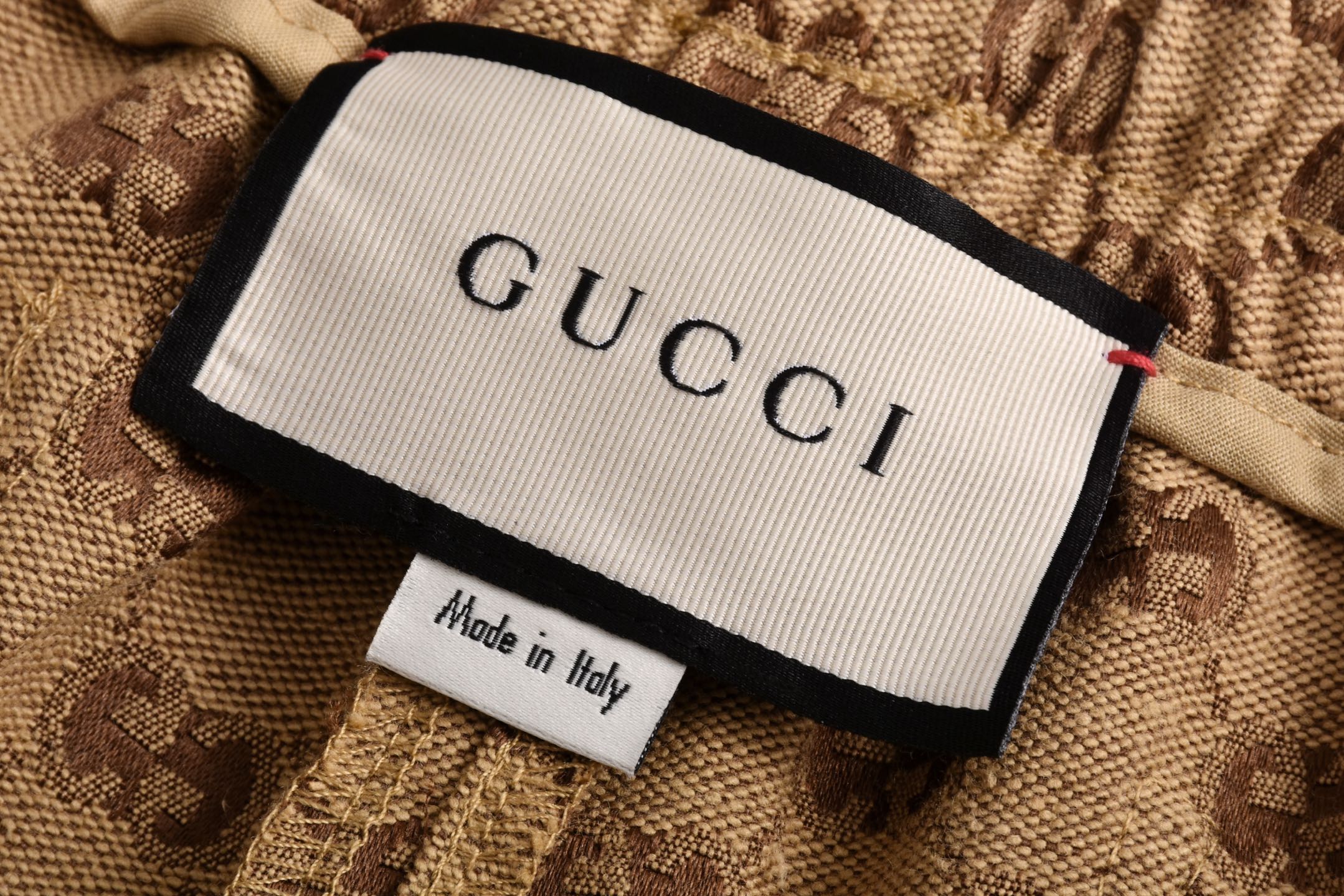 GUGGI 古驰 老花满印 松紧带 短裤 裤子 五分裤 棕色-B0