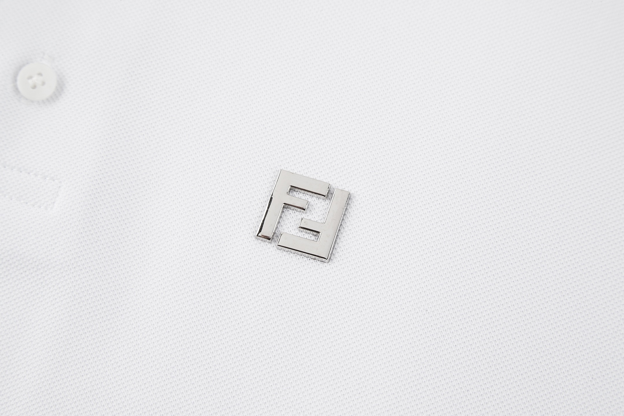 FENDI  芬迪  双F金标  polo衫  T 恤 短袖 上衣 夏款 黑色 白色-A5  