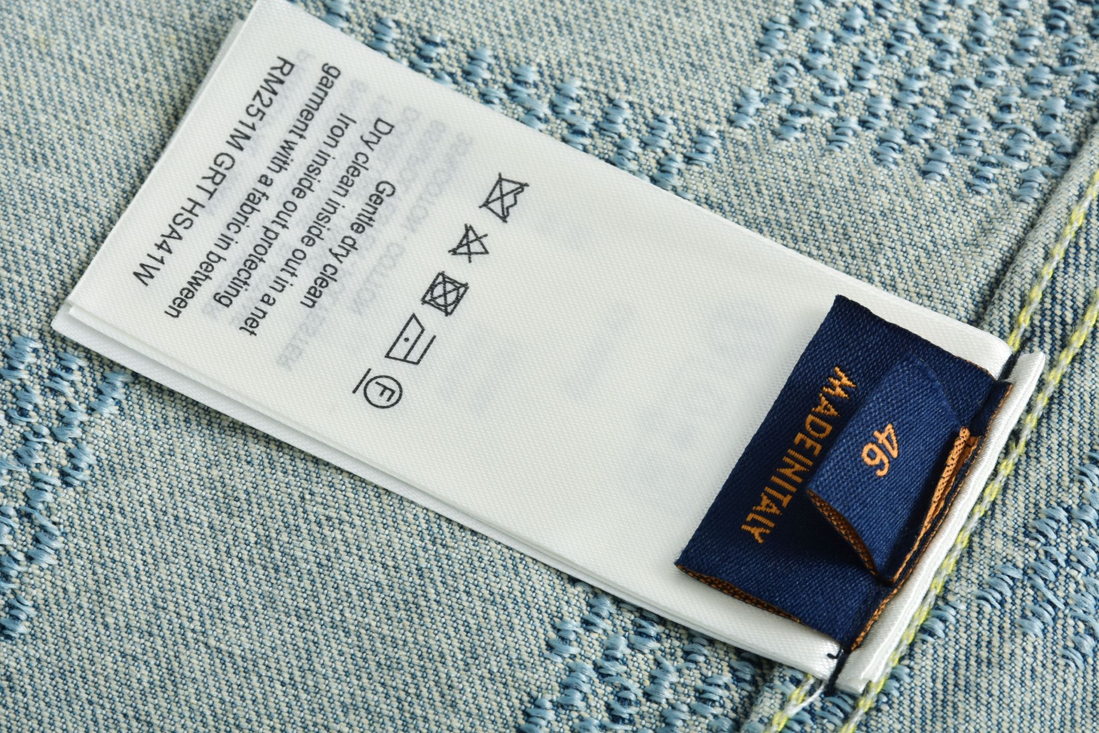 LOUIS VUITTON 路易威登 LV  棋盘格 牛仔 单排扣 外套  长袖 秋冬款 蓝色-C0 1AHCPE