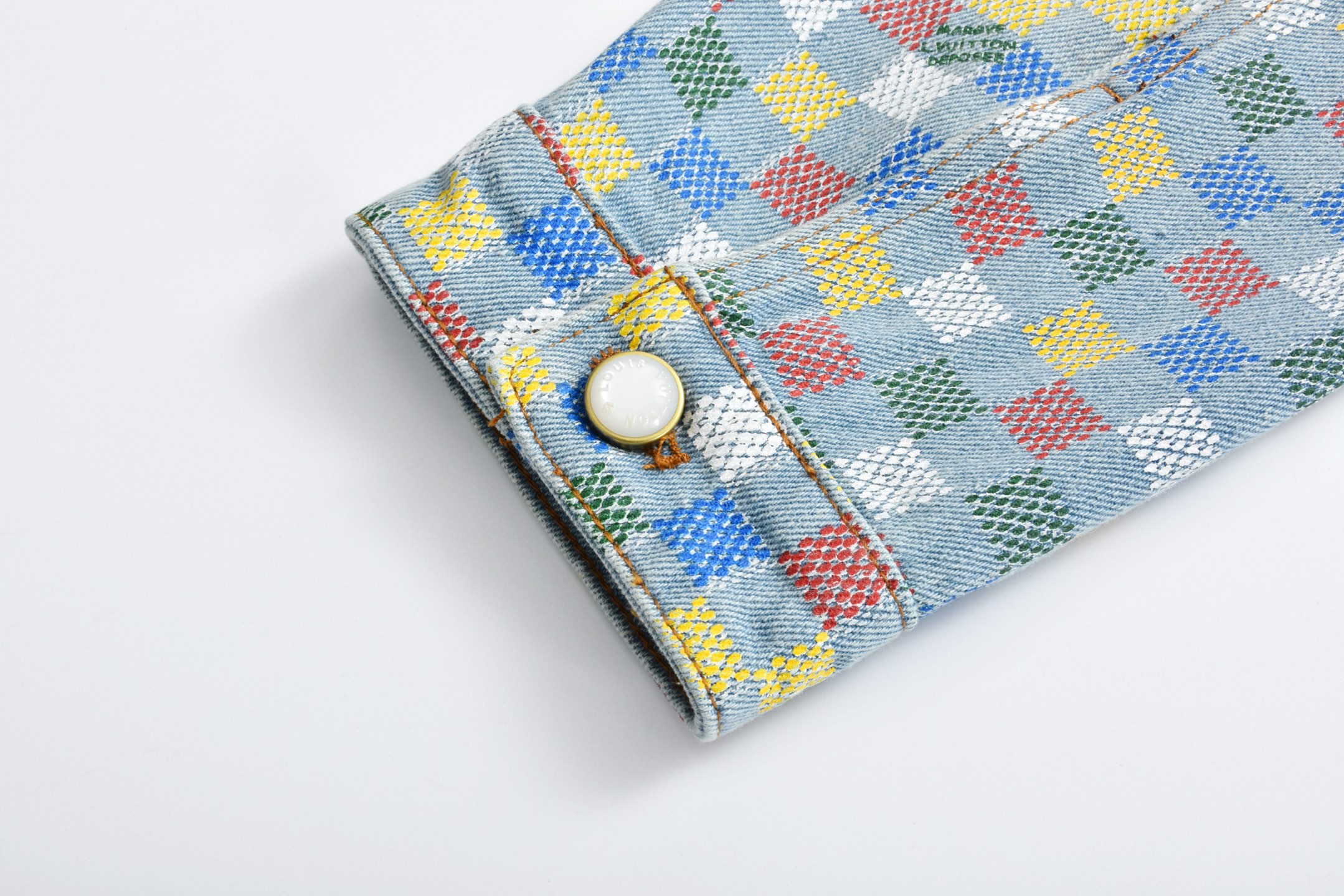 LOUIS VUITTON 路易威登 LV  彩格 棋盘格 牛仔 单排扣 外套  长袖 秋冬款 蓝色-C0  