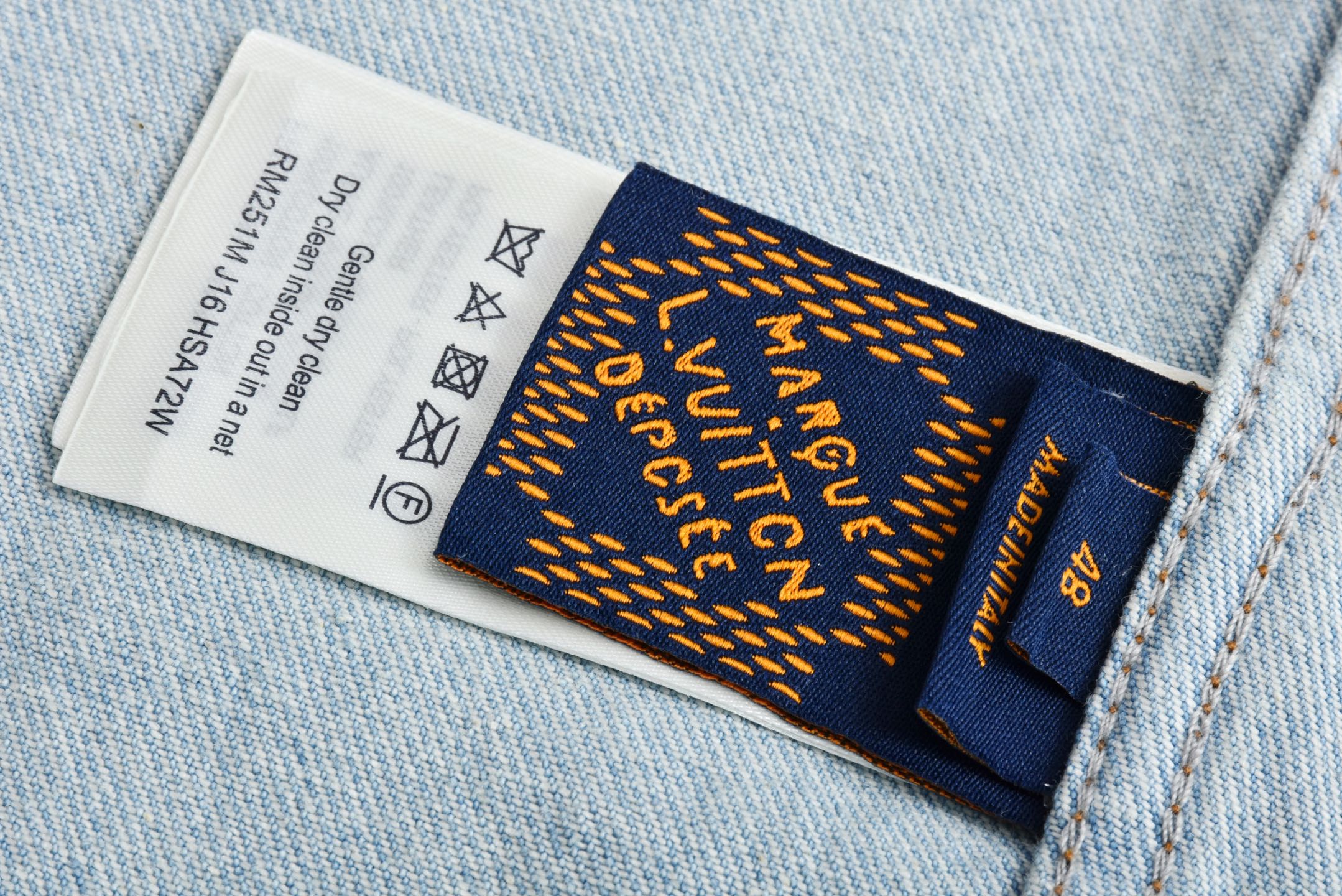 LOUIS VUITTON 路易威登 LV  彩格 棋盘格 牛仔 单排扣 外套  长袖 秋冬款 蓝色-C0  