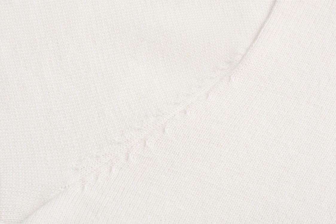 LOUIS VUITTON 路易威登 字母袖毛织短袖 圆领 T 恤 上衣 夏款 白色-B0 1AFQS9