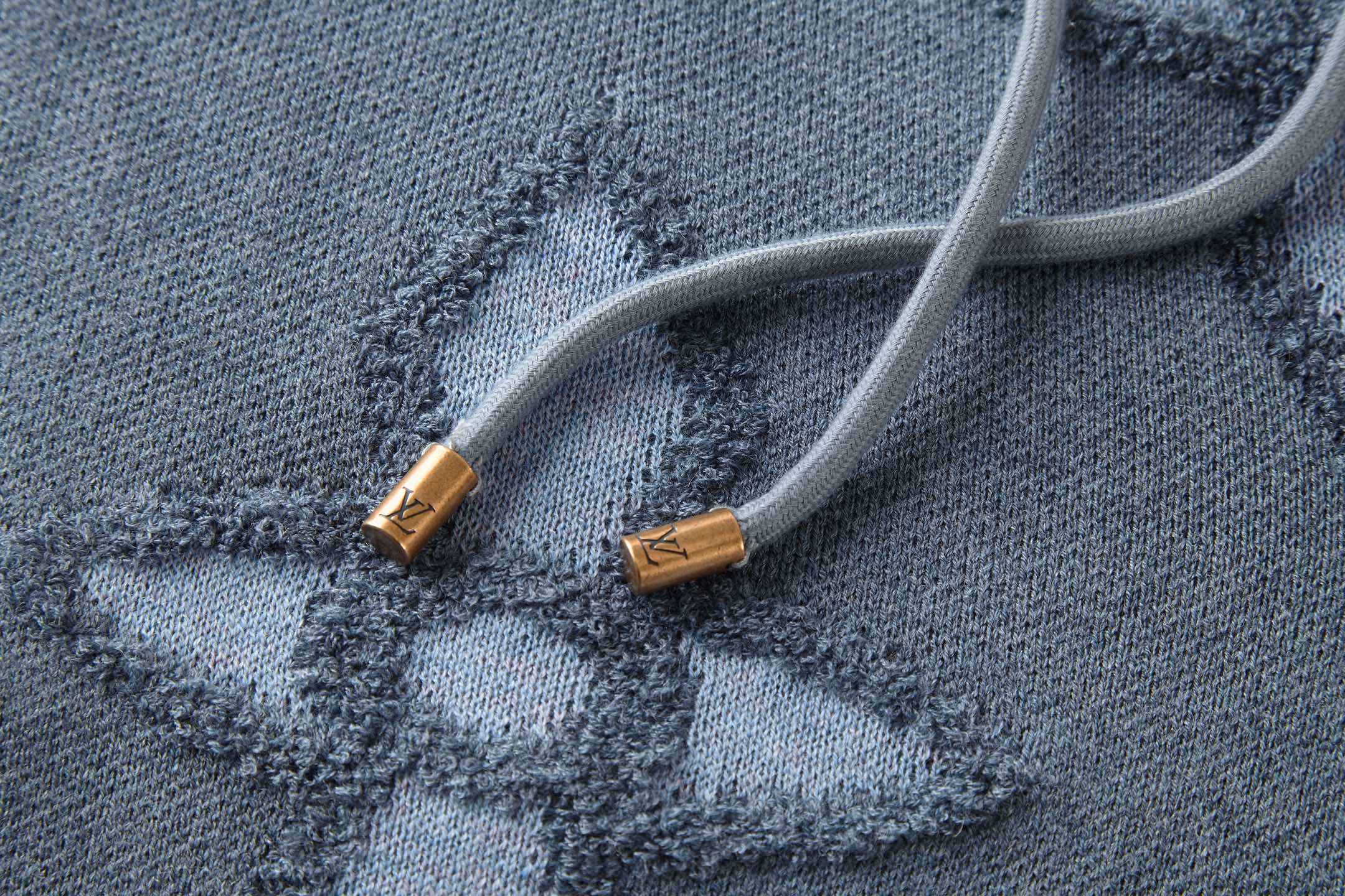 LOUIS VUITTON 路易威登 LV 凹凸嵌花毛织 短裤 休闲裤 裤子 五分裤  蓝色-20