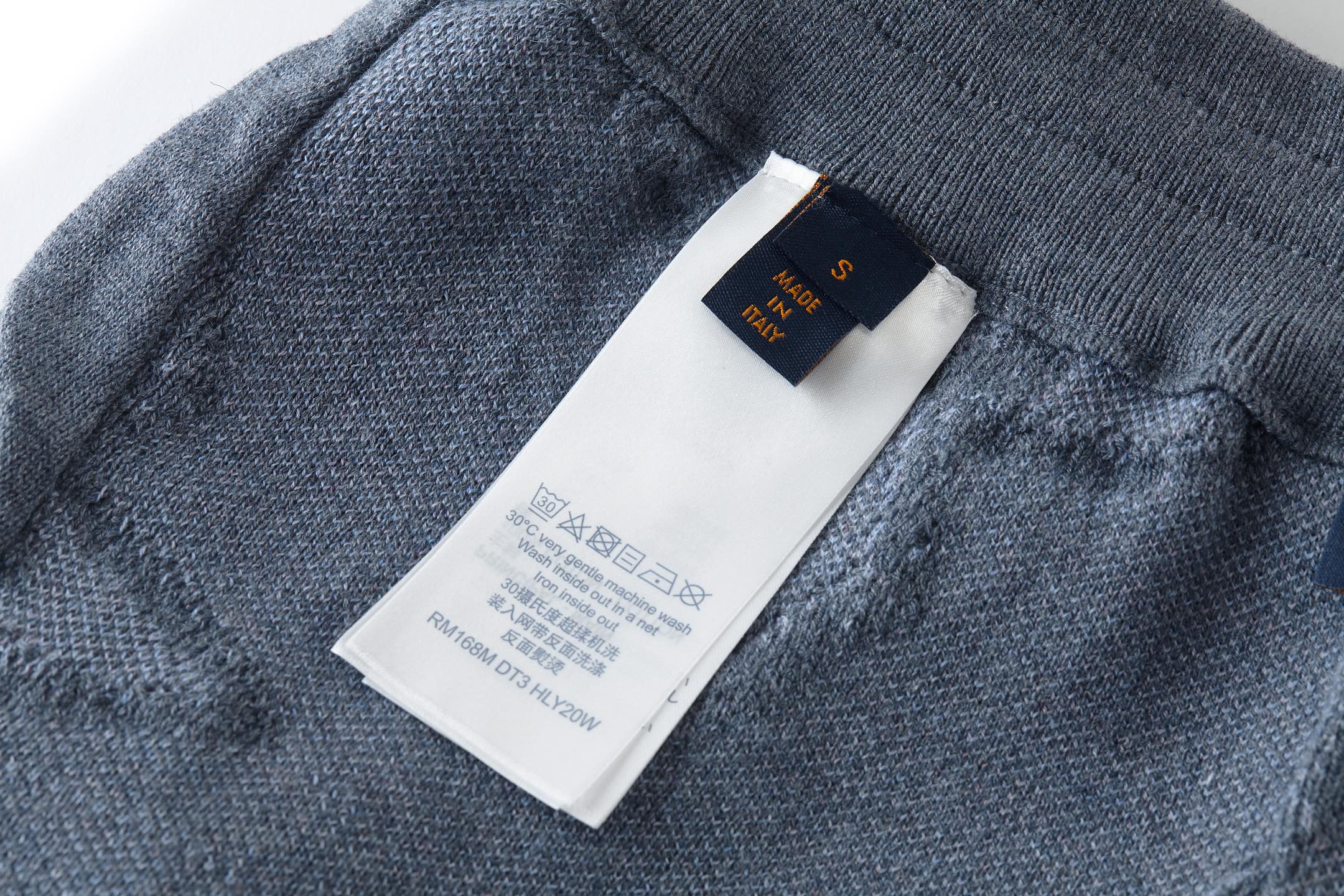 LOUIS VUITTON 路易威登 LV 凹凸嵌花毛织 短裤 休闲裤 裤子 五分裤  蓝色-20