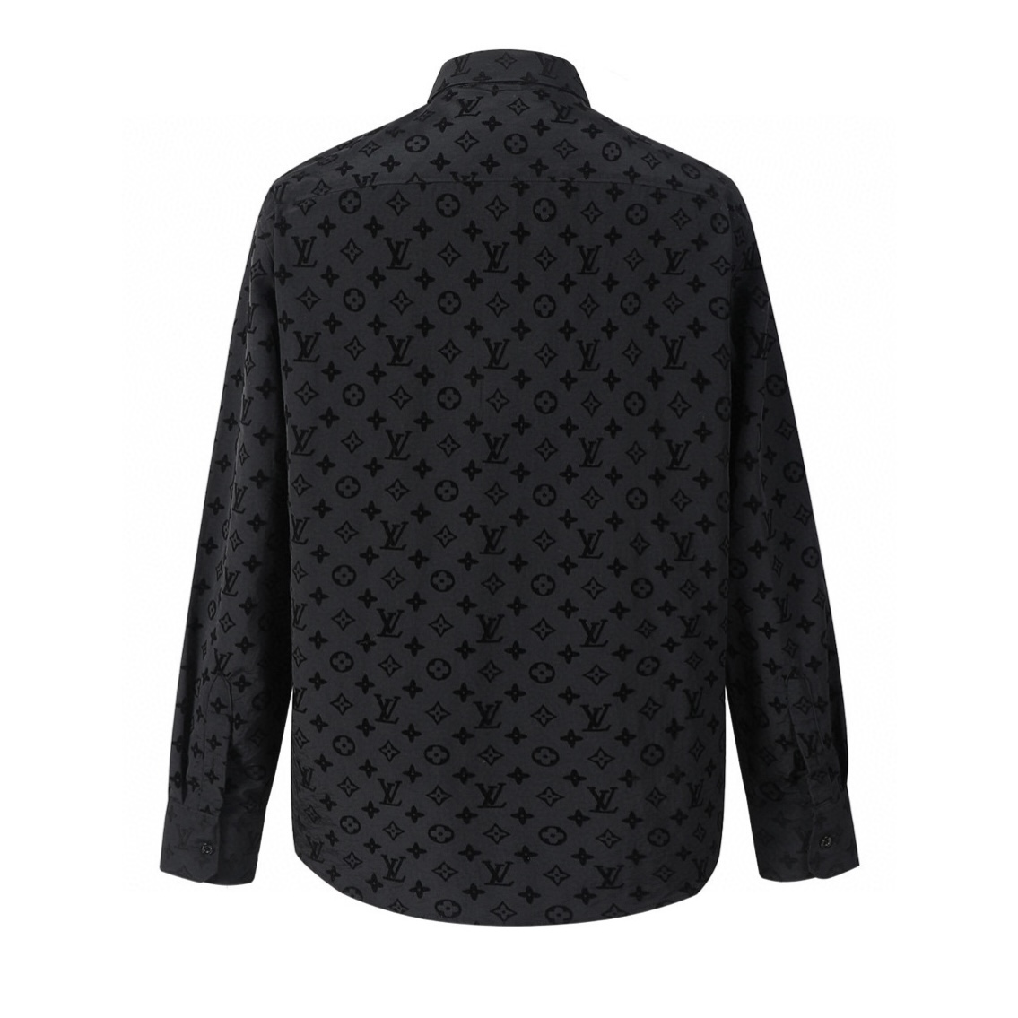  LOUIS VUITTON 路易威登 LV  植绒老花 单排扣 外套  长袖 秋冬款 黑色-B0