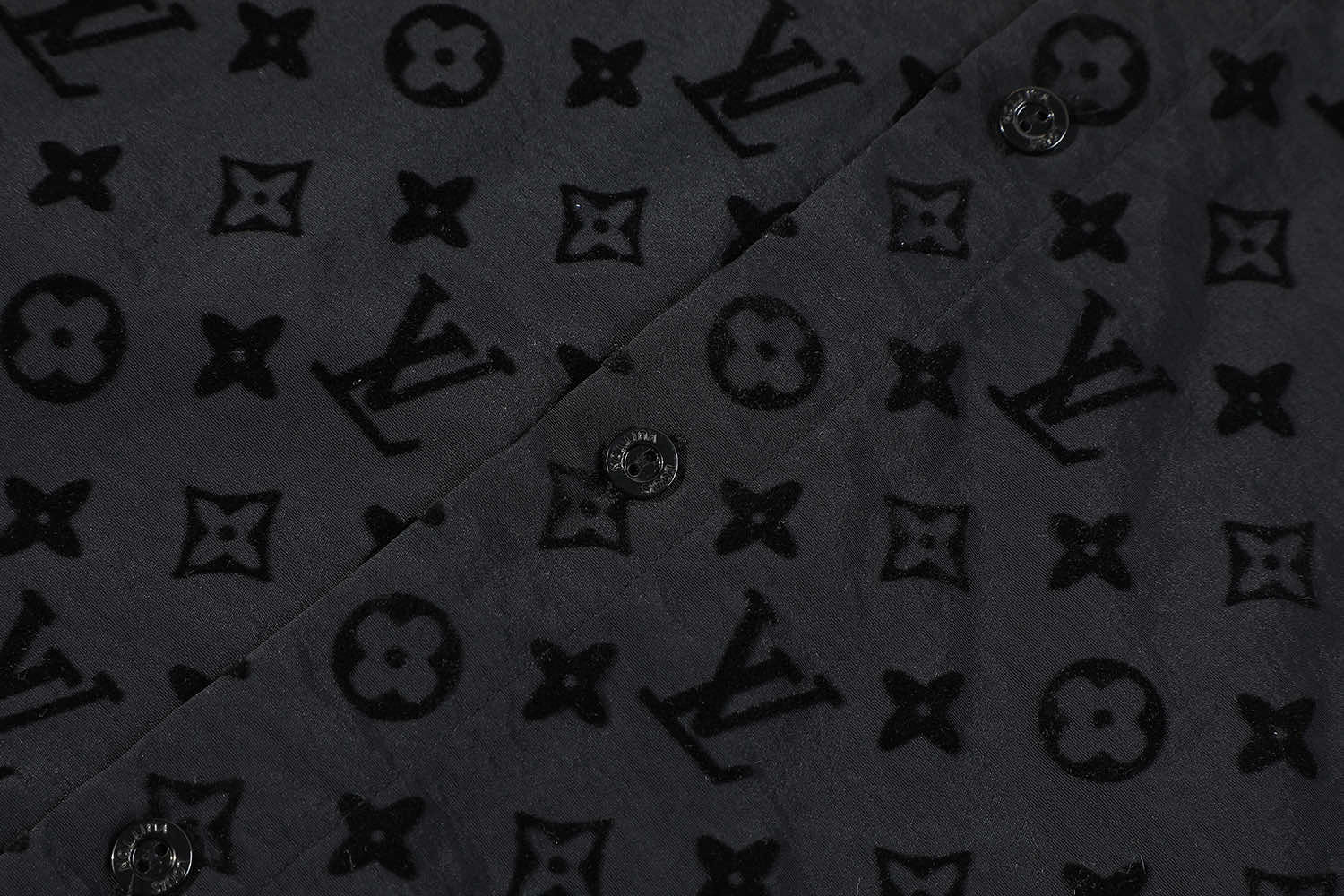  LOUIS VUITTON 路易威登 LV  植绒老花 单排扣 外套  长袖 秋冬款 黑色-B0