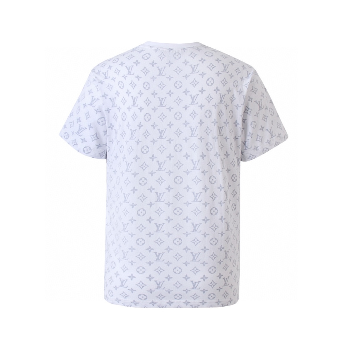 LOUIS VUITTON 路易威登 LV 链条满印老花 圆领  夏季 T恤 男女同款  短袖 白色A5