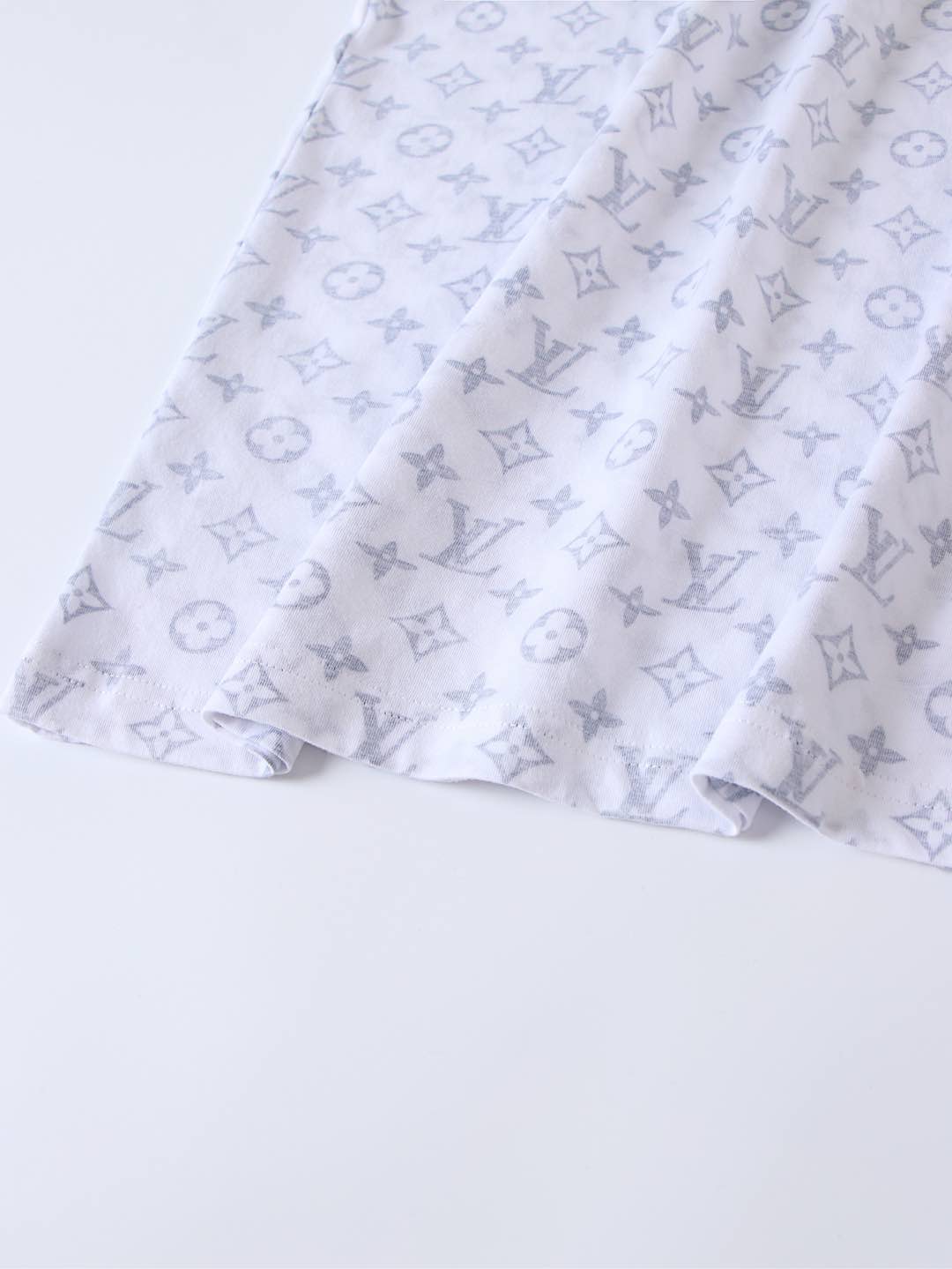 LOUIS VUITTON 路易威登 LV 链条满印老花 圆领  夏季 T恤 男女同款  短袖 白色A5