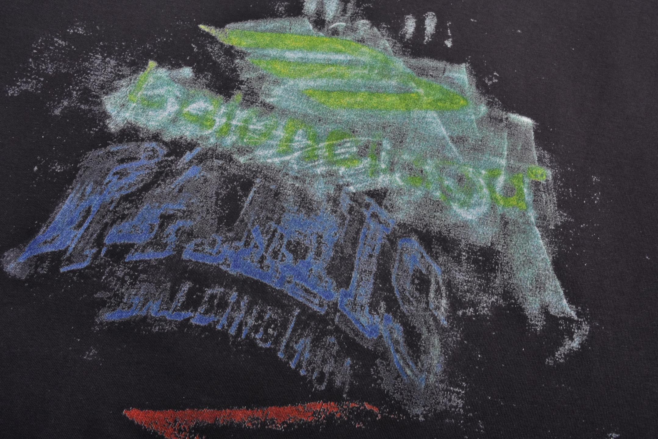 Balenciaga 巴黎世家  绿色涂鸦3M 做旧 外套夹克凤搂 长袖 黑色-B5 783400TSVB41041