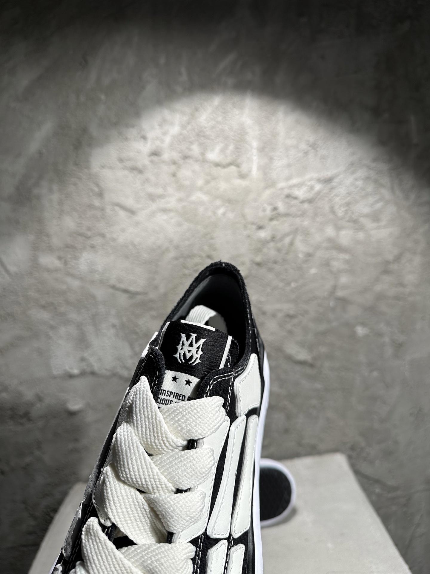  Maison Mihara MMY AMIRI  低筒 溶胶鞋 帆布鞋 板鞋 休闲鞋 增高鞋 男鞋 女鞋  骨骼黑色 AMFOSR1076-001