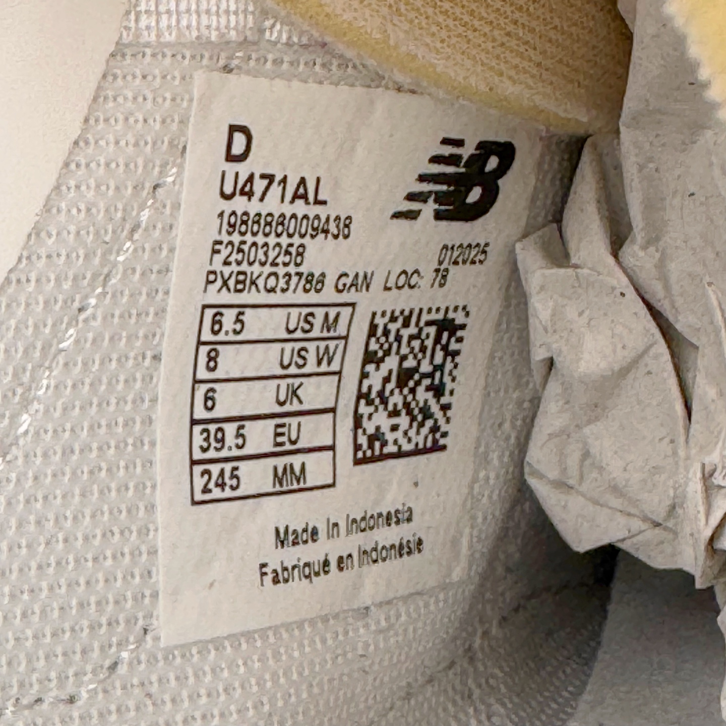 New Balance NB 471 低筒 织物牛剖层革 复古时尚 防滑耐磨 生活休闲鞋 波鞋  女款 米紫  U471AL