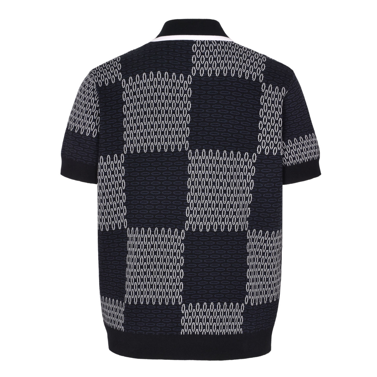  LOUIS VUITTON 路易威登 LV 白蓝格针织衬衫 夏季 T恤 男女同款  短袖  白蓝B0-1AFXS1