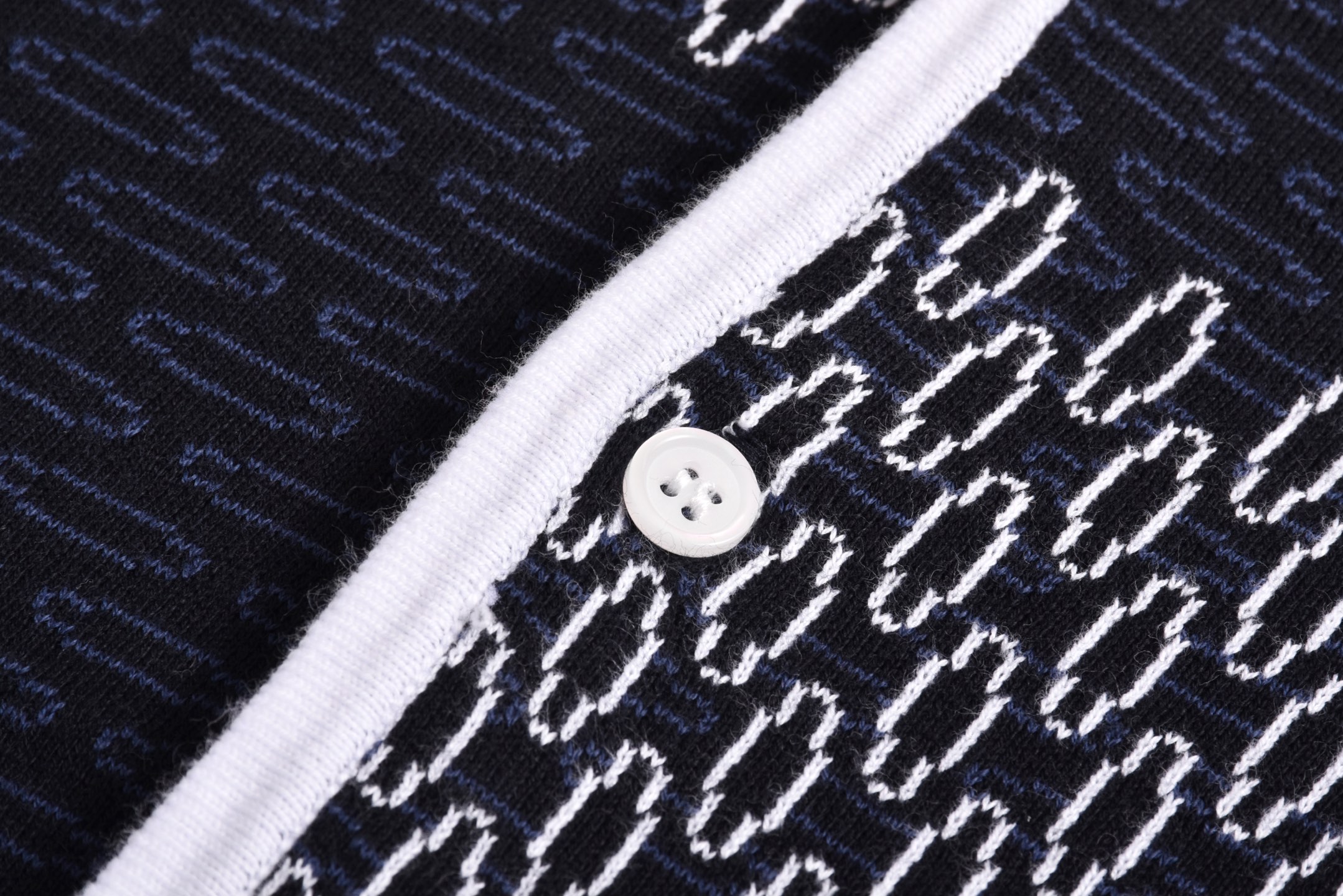  LOUIS VUITTON 路易威登 LV 白蓝格针织衬衫 夏季 T恤 男女同款  短袖  白蓝B0-1AFXS1