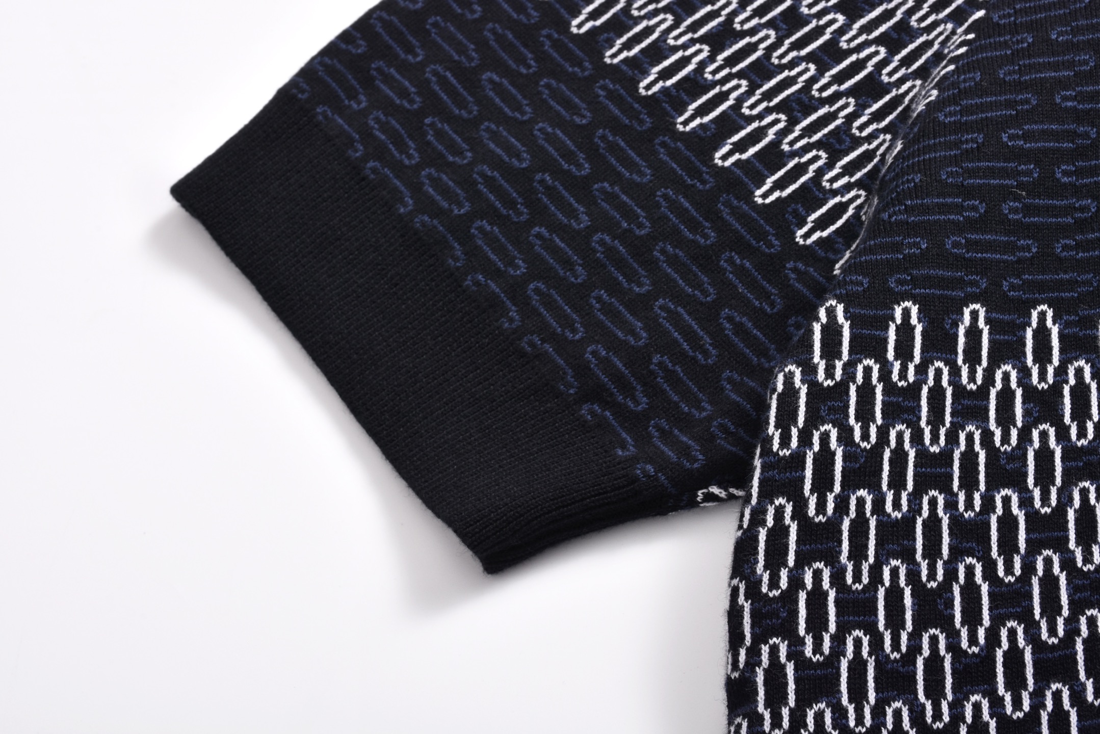  LOUIS VUITTON 路易威登 LV 白蓝格针织衬衫 夏季 T恤 男女同款  短袖  白蓝B0-1AFXS1