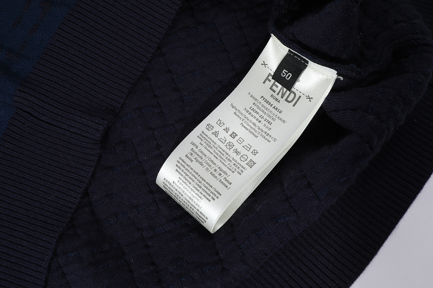  FENDI  芬迪  双F针织    T 恤 短袖 上衣 夏款 黑色 白色-A5  