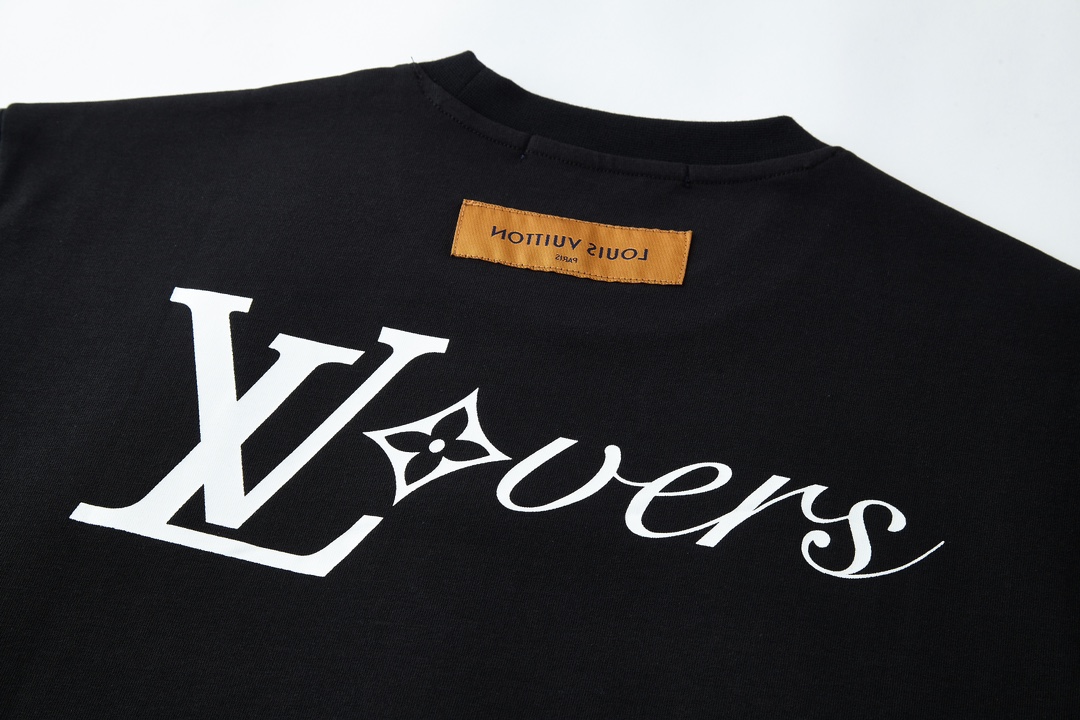 LOUIS VUITTON 路易威登 LV 维港大秀员工限定 夏季 T恤 男女同款  短袖  白色 黑色A5