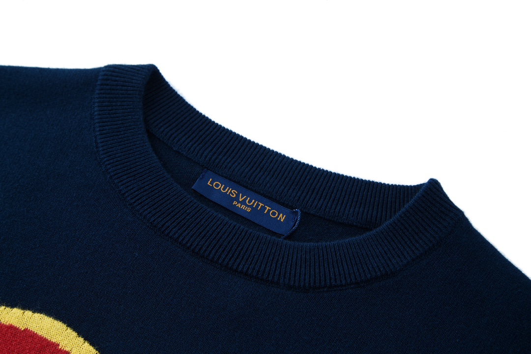 LOUIS VUITTON 路易威登 LV nigo爱心针织 夏季 T恤 男女同款  短袖  蓝色A5