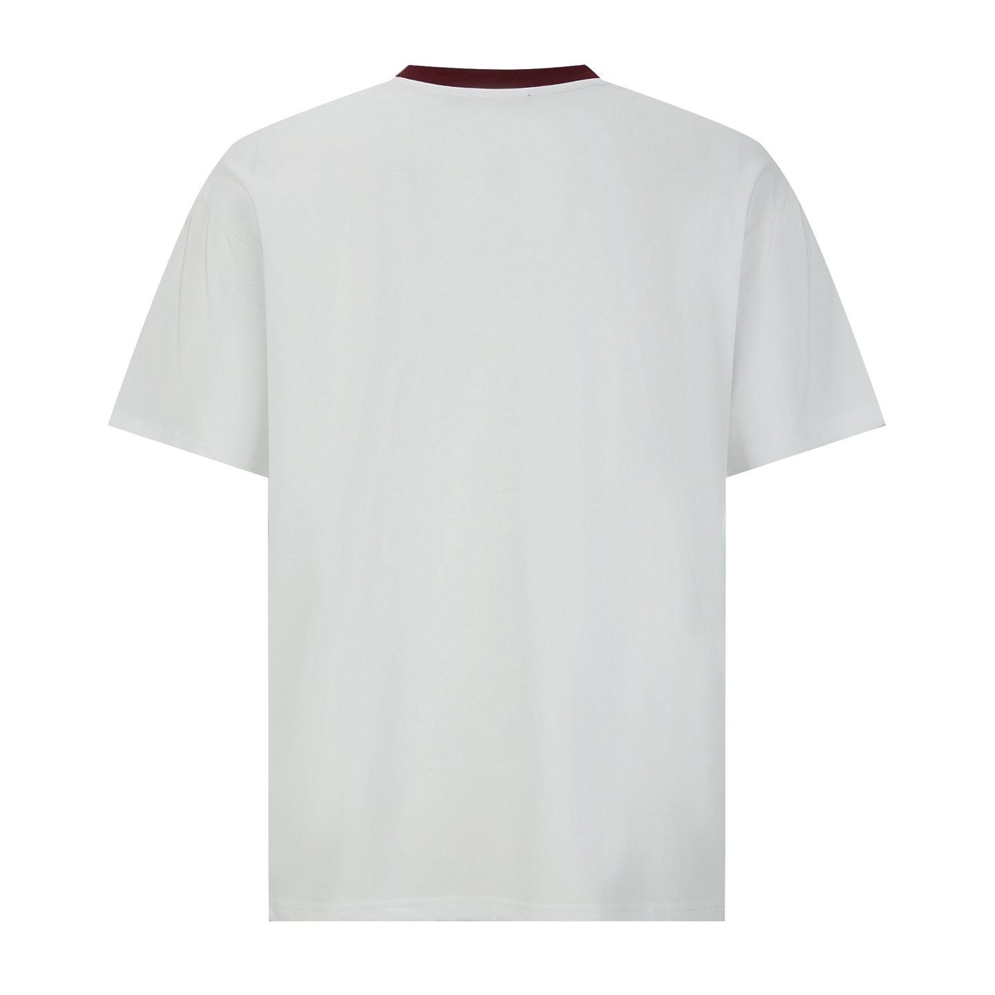  GUCCI 古驰 红领双G蛇印花  T恤 圆领 夏季 短袖 男女同款   白色-A5