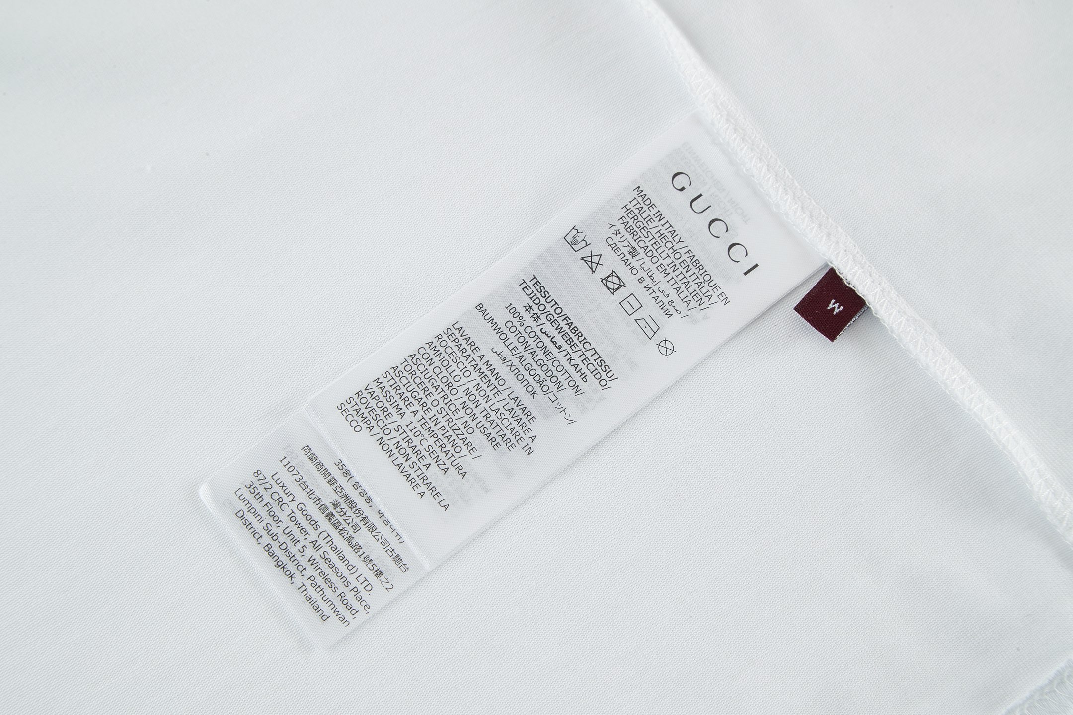  GUCCI 古驰 红领双G蛇印花  T恤 圆领 夏季 短袖 男女同款   白色-A5