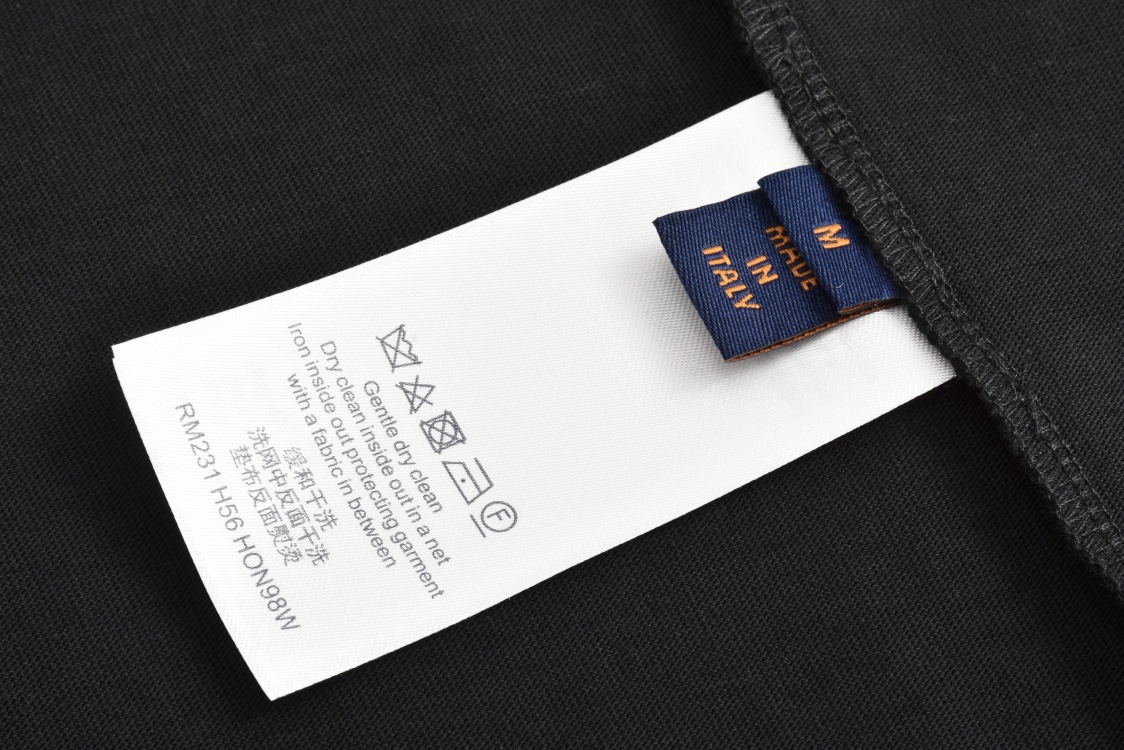 LOUIS VUITTON 路易威登 LV  串珠 衬衫夏季 T恤 男女同款  短袖 黑色A5