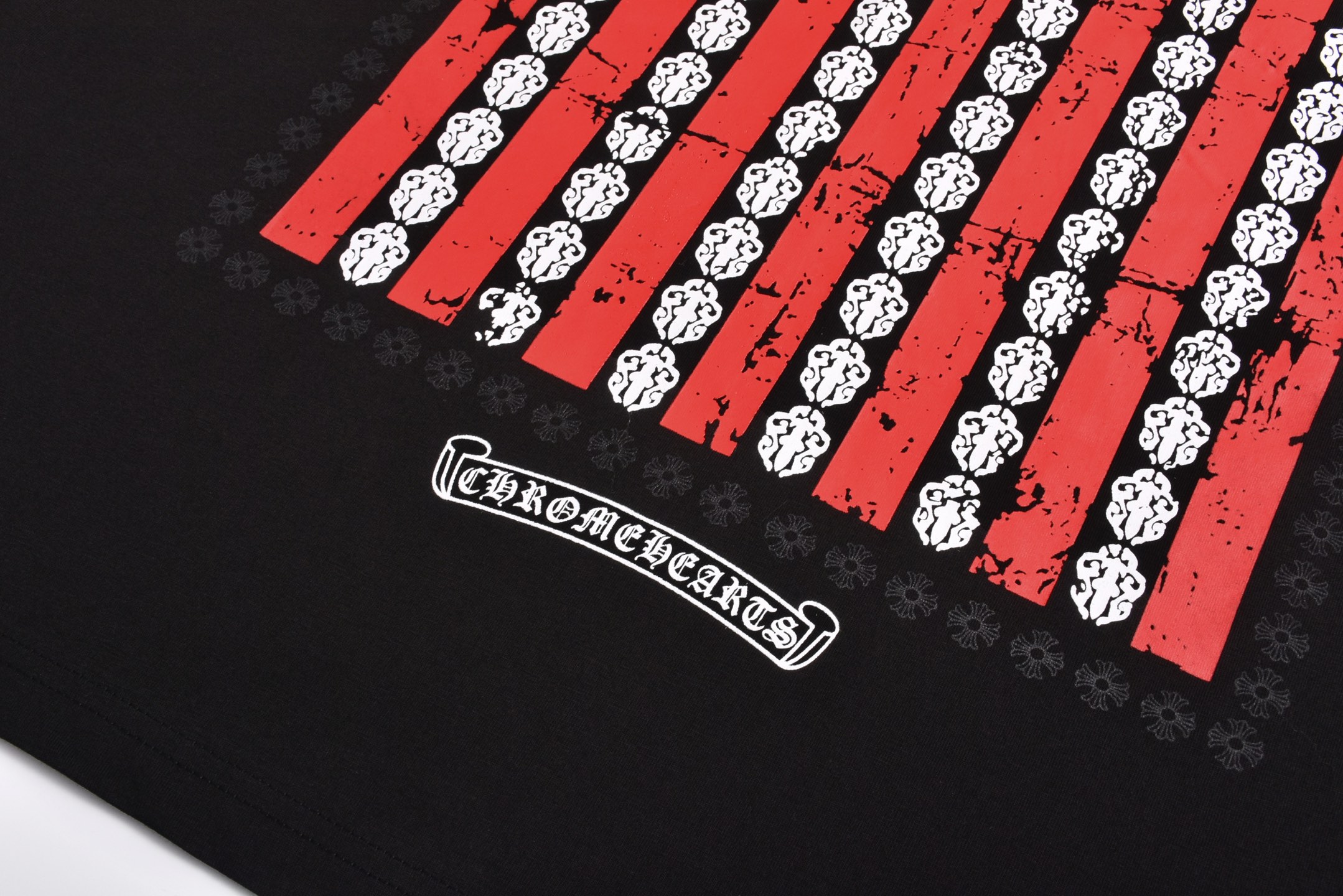 Chrome Hearts 克罗心 美国国旗 字母 印花 短袖 T恤 黑色 白色A0