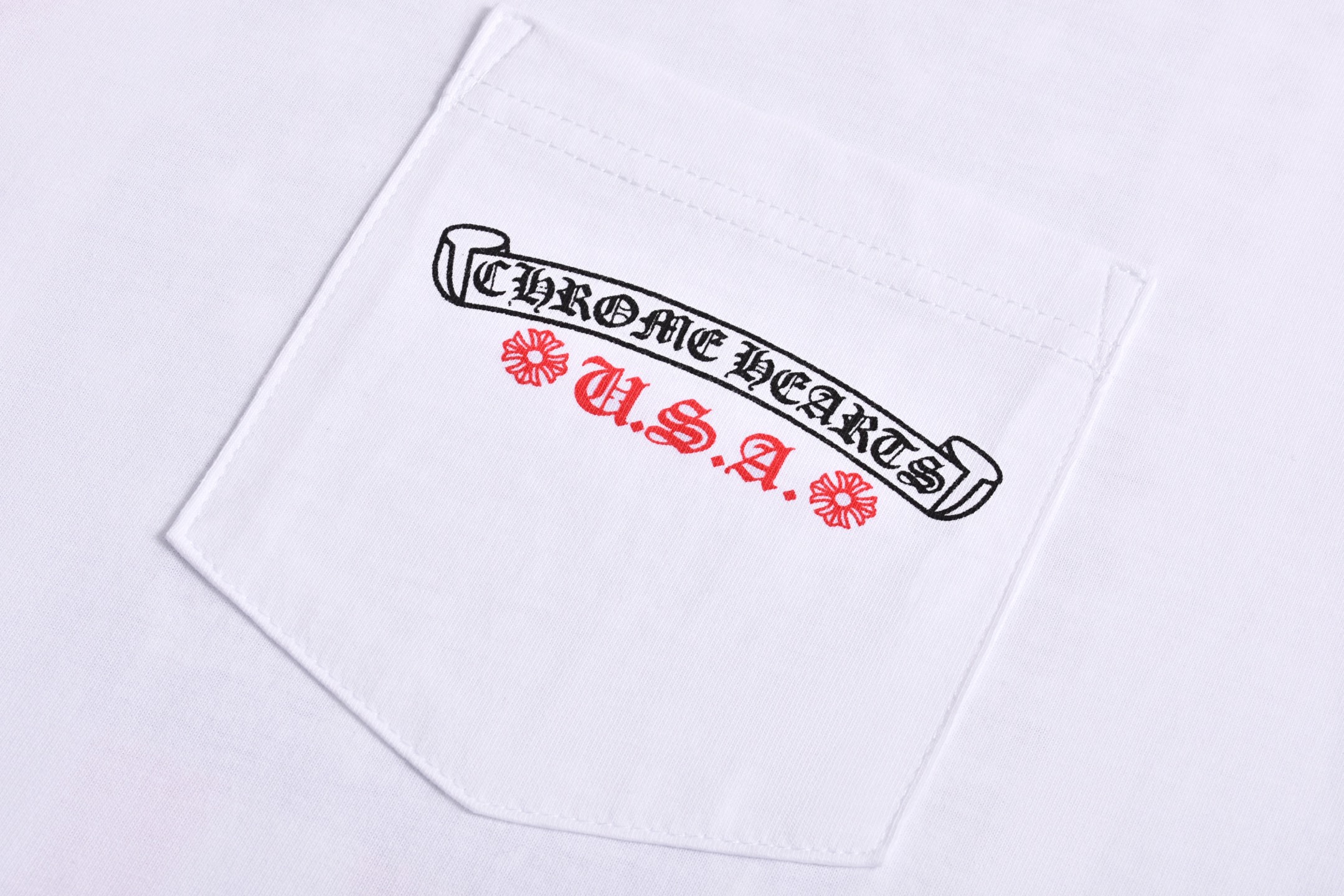 Chrome Hearts 克罗心 美国国旗 字母 印花 短袖 T恤 黑色 白色A0