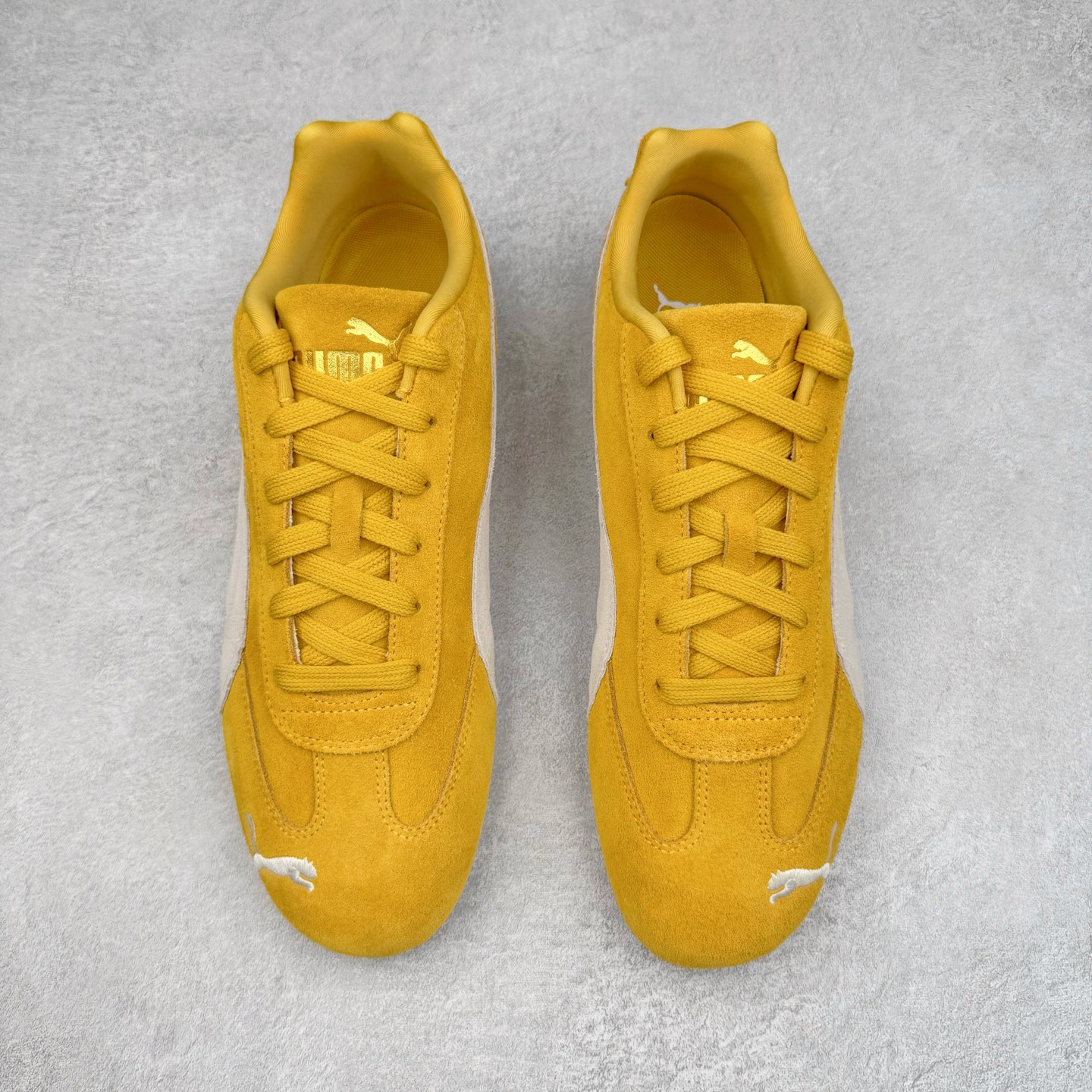 PUMA  Speedcat  圆头系带 二层绒面皮防滑耐磨 低筒 舒适时尚 赛车 跑步鞋 休闲鞋 波鞋 黄色  398846-06