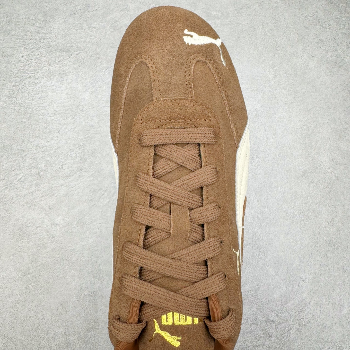 PUMA  Speedcat  圆头系带 二层绒面皮防滑耐磨 低筒 舒适时尚 赛车 跑步鞋 休闲鞋 波鞋 深棕色 406329-31