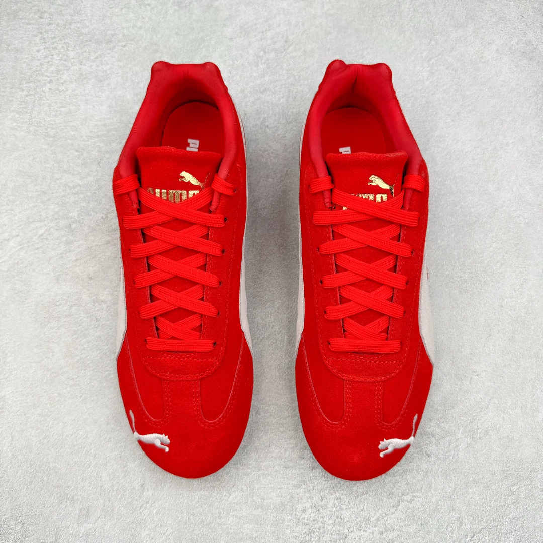 PUMA  Speedcat  圆头系带 二层绒面皮防滑耐磨 低筒 舒适时尚 赛车 跑步鞋 休闲鞋 波鞋 红色 398846-02