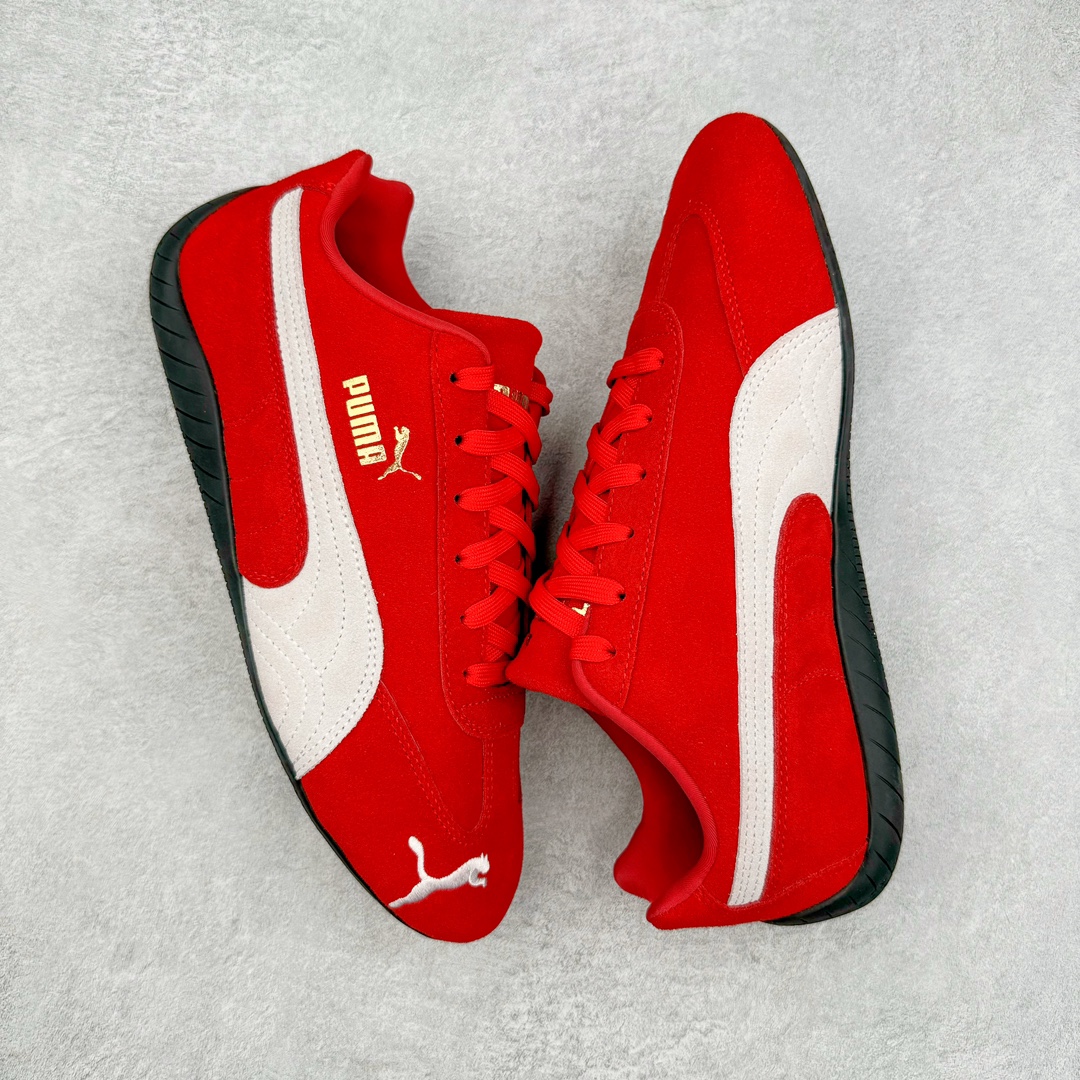 PUMA  Speedcat  圆头系带 二层绒面皮防滑耐磨 低筒 舒适时尚 赛车 跑步鞋 休闲鞋 波鞋 红色 398846-02