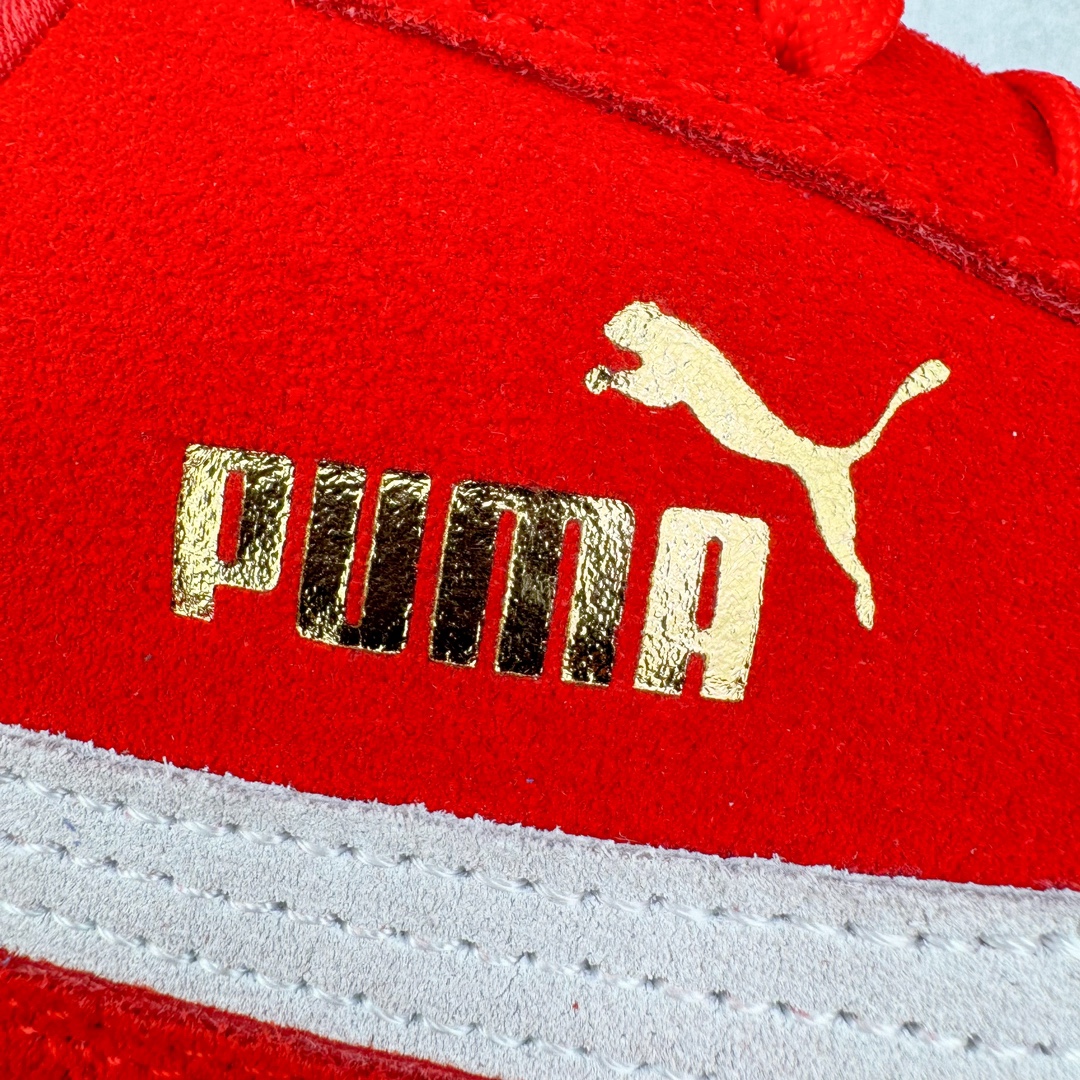 PUMA  Speedcat  圆头系带 二层绒面皮防滑耐磨 低筒 舒适时尚 赛车 跑步鞋 休闲鞋 波鞋 红色 398846-02