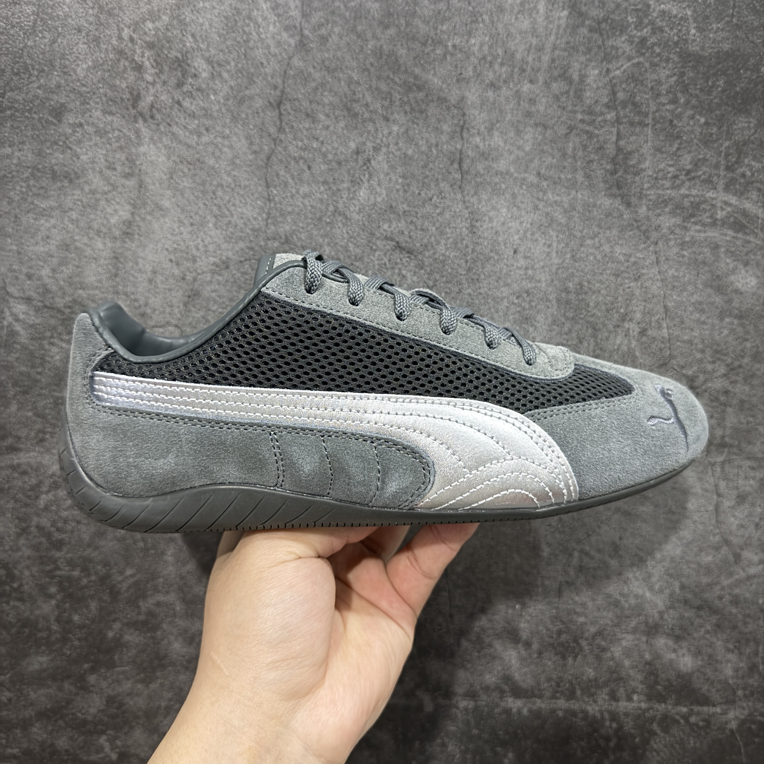 PUMA  Speedcat  圆头系带 二层绒面皮防滑耐磨 低筒 舒适时尚 赛车 跑步鞋 休闲鞋 波鞋 灰色 403902-03