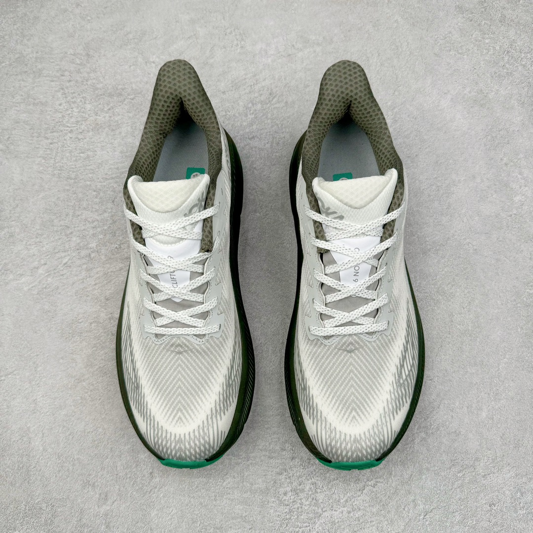 防水款 Hoka ONE ONE Clifton 9 克里夫顿 9 低筒 舒适运动 防滑耐磨 透气跑步鞋 运动 波鞋 灰绿 1141470-STLV