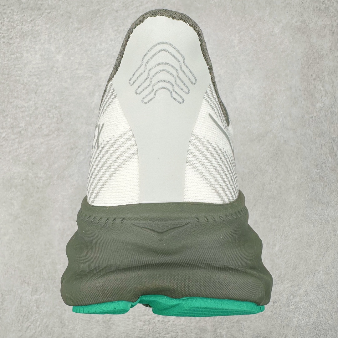 防水款 Hoka ONE ONE Clifton 9 克里夫顿 9 低筒 舒适运动 防滑耐磨 透气跑步鞋 运动 波鞋 灰绿 1141470-STLV