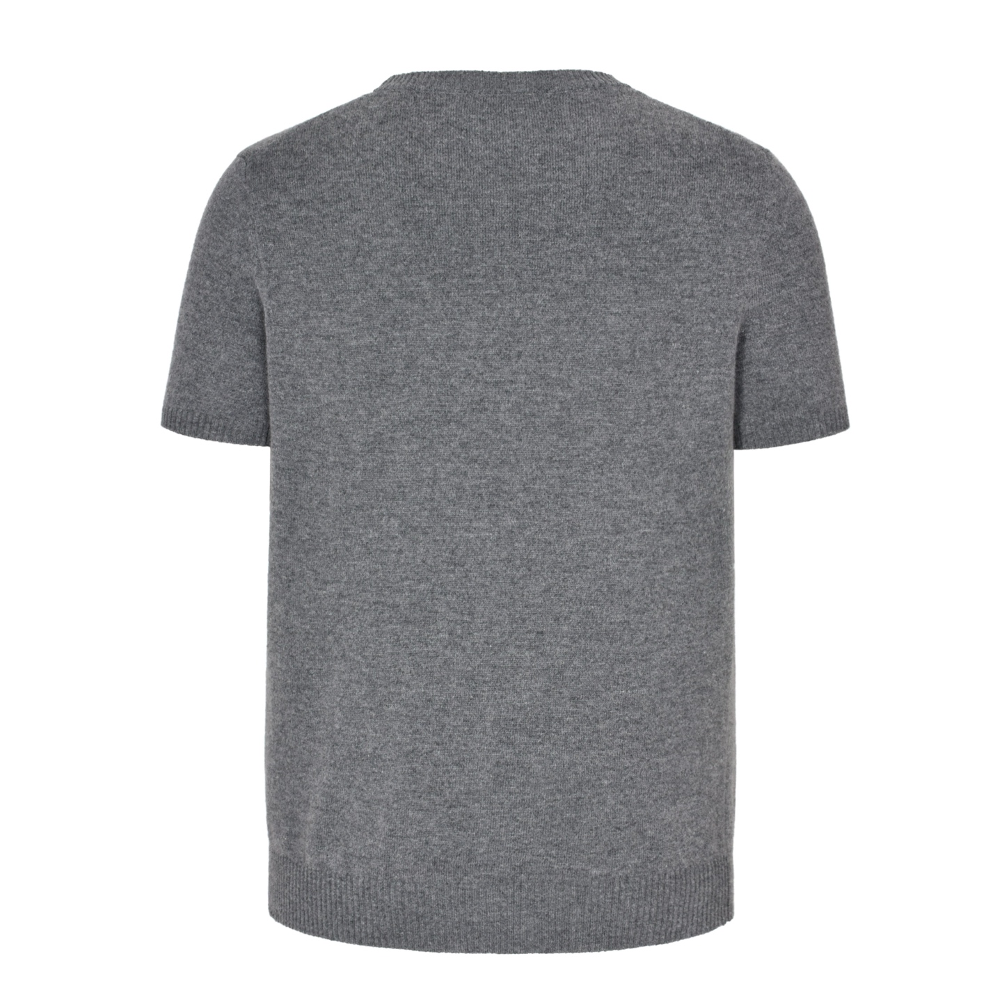 MIU MIU 小logo 提花毛织  圆领短袖 T恤 夏季  灰色A5