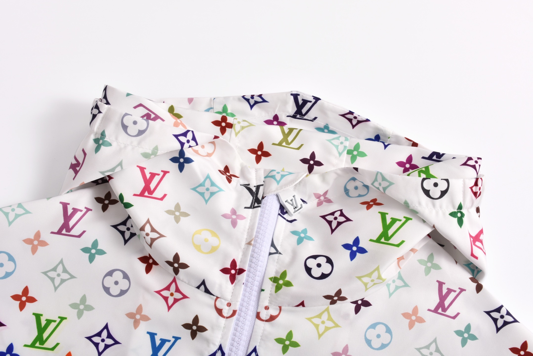 LOUIS VUITTON 路易威登 LV  村上隆 连帽 夹克 风衣 外套 凤搂  黑色 白色 B5