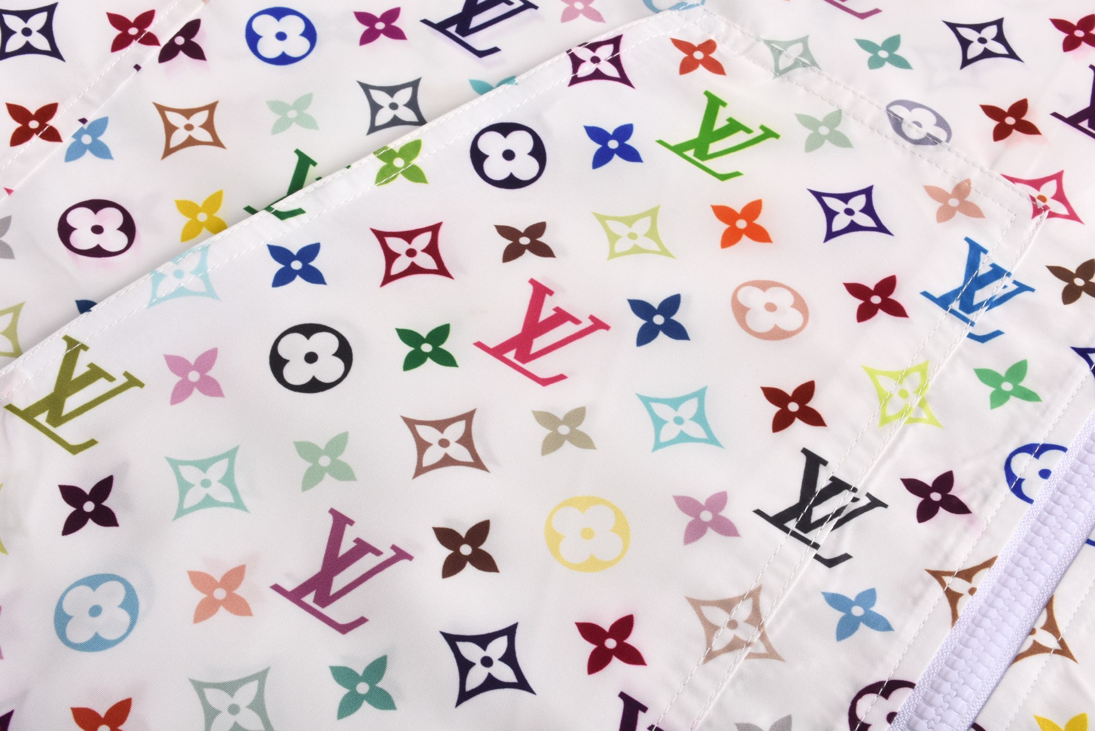 LOUIS VUITTON 路易威登 LV  村上隆 连帽 夹克 风衣 外套 凤搂  黑色 白色 B5