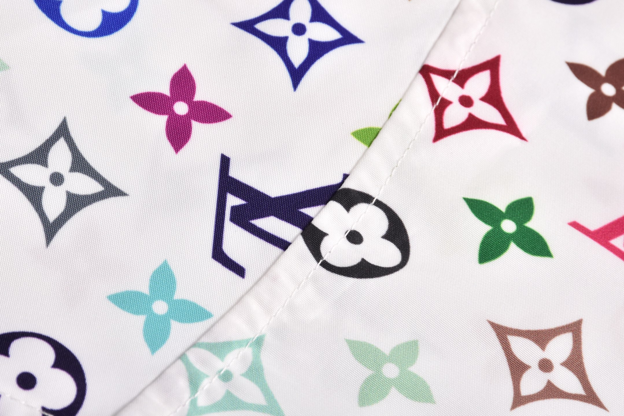 LOUIS VUITTON 路易威登 LV  村上隆 连帽 夹克 风衣 外套 凤搂  黑色 白色 B5