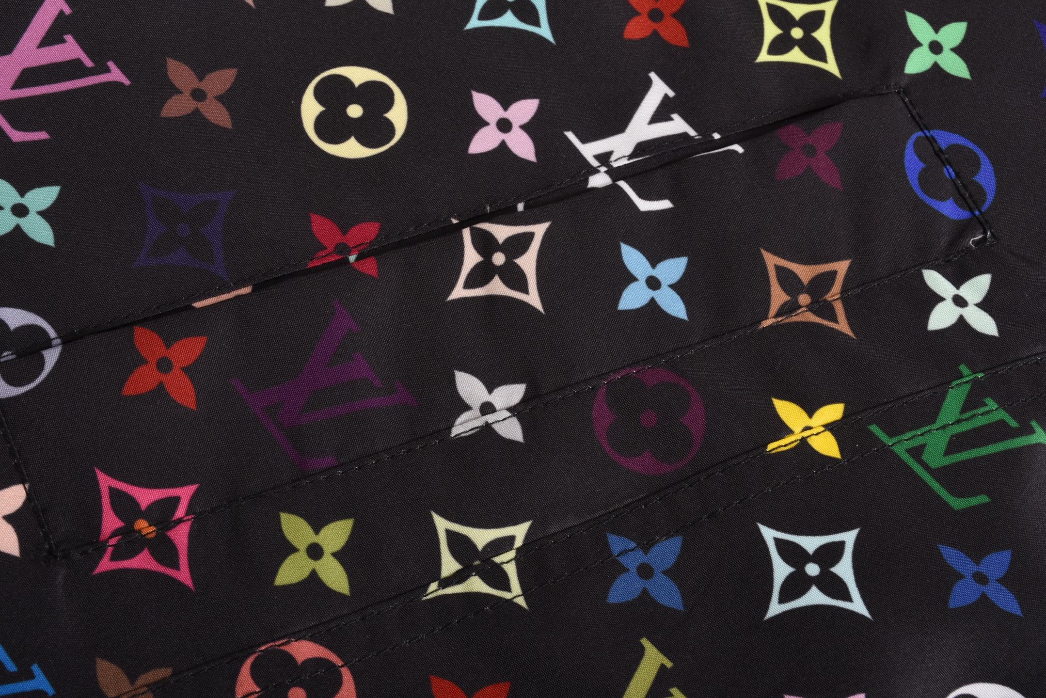 LOUIS VUITTON 路易威登 LV  村上隆 连帽 夹克 风衣 外套 凤搂  黑色 白色 B5