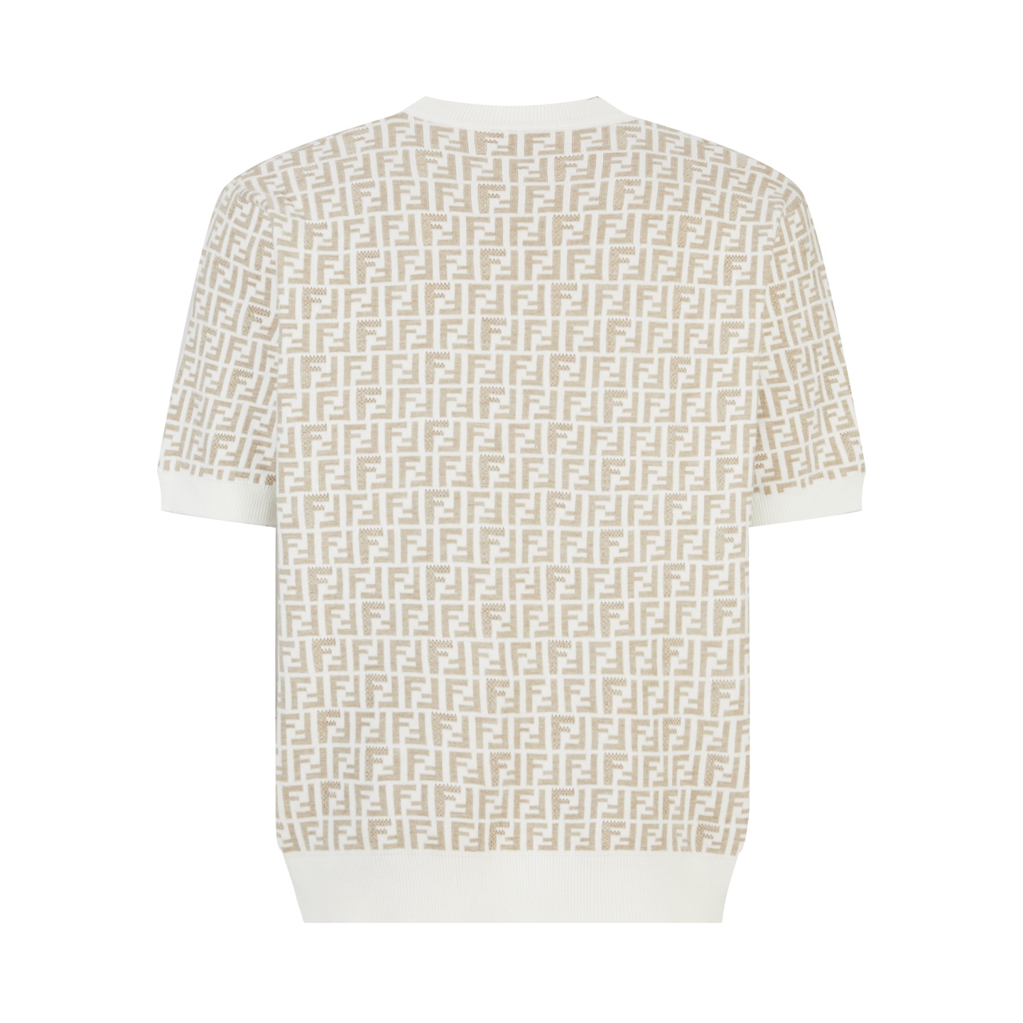 FENDI  芬迪 满印FF针织 T 恤 短袖 上衣 夏款 黑色 白色B0