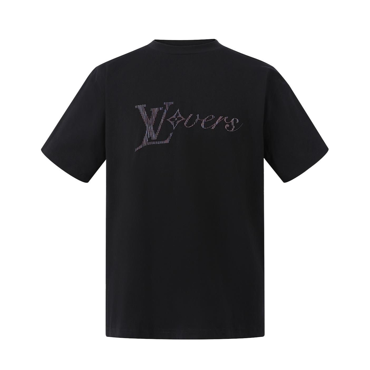 LOUIS VUITTON 路易威登 LV炫彩渐变 印花 夏季 T恤 男女同款  短袖 黑色A5