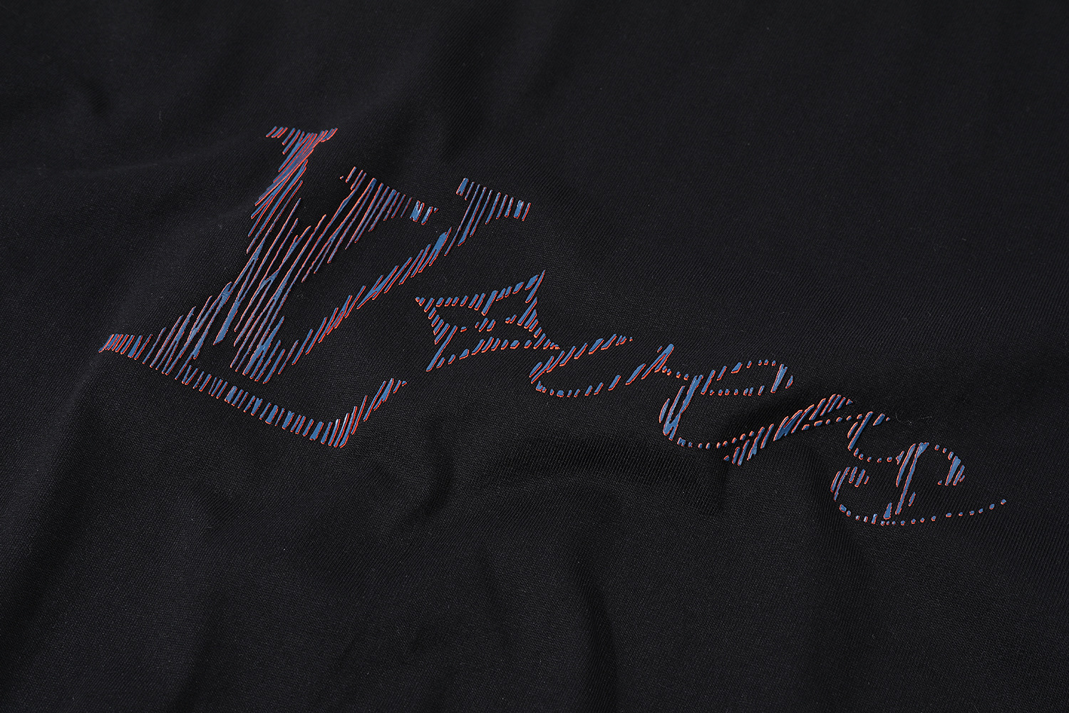 LOUIS VUITTON 路易威登 LV炫彩渐变 印花 夏季 T恤 男女同款  短袖 黑色A5