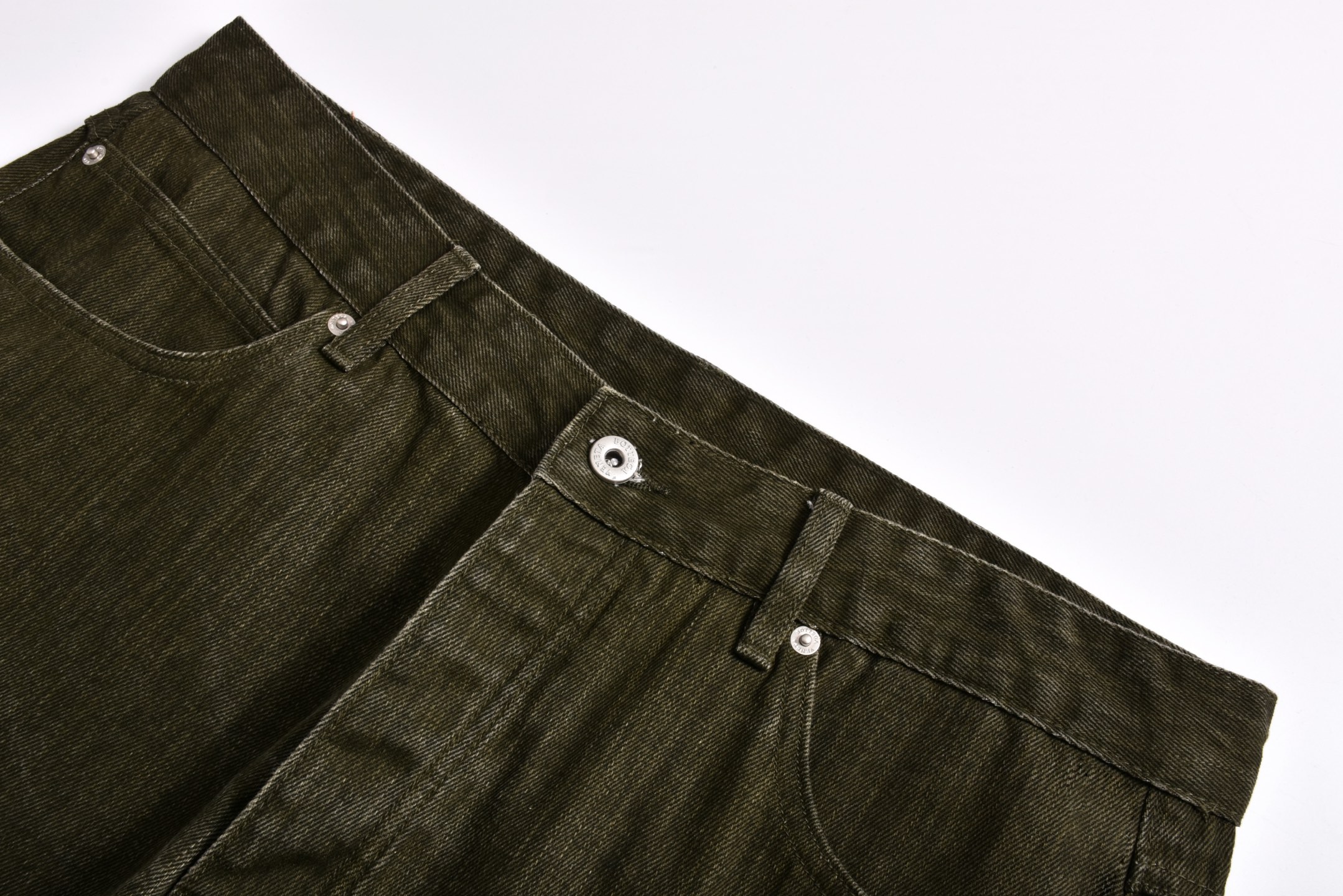 BV 25SS 纸牌兔  牛仔裤 长裤 休闲裤  橄榄绿 B0