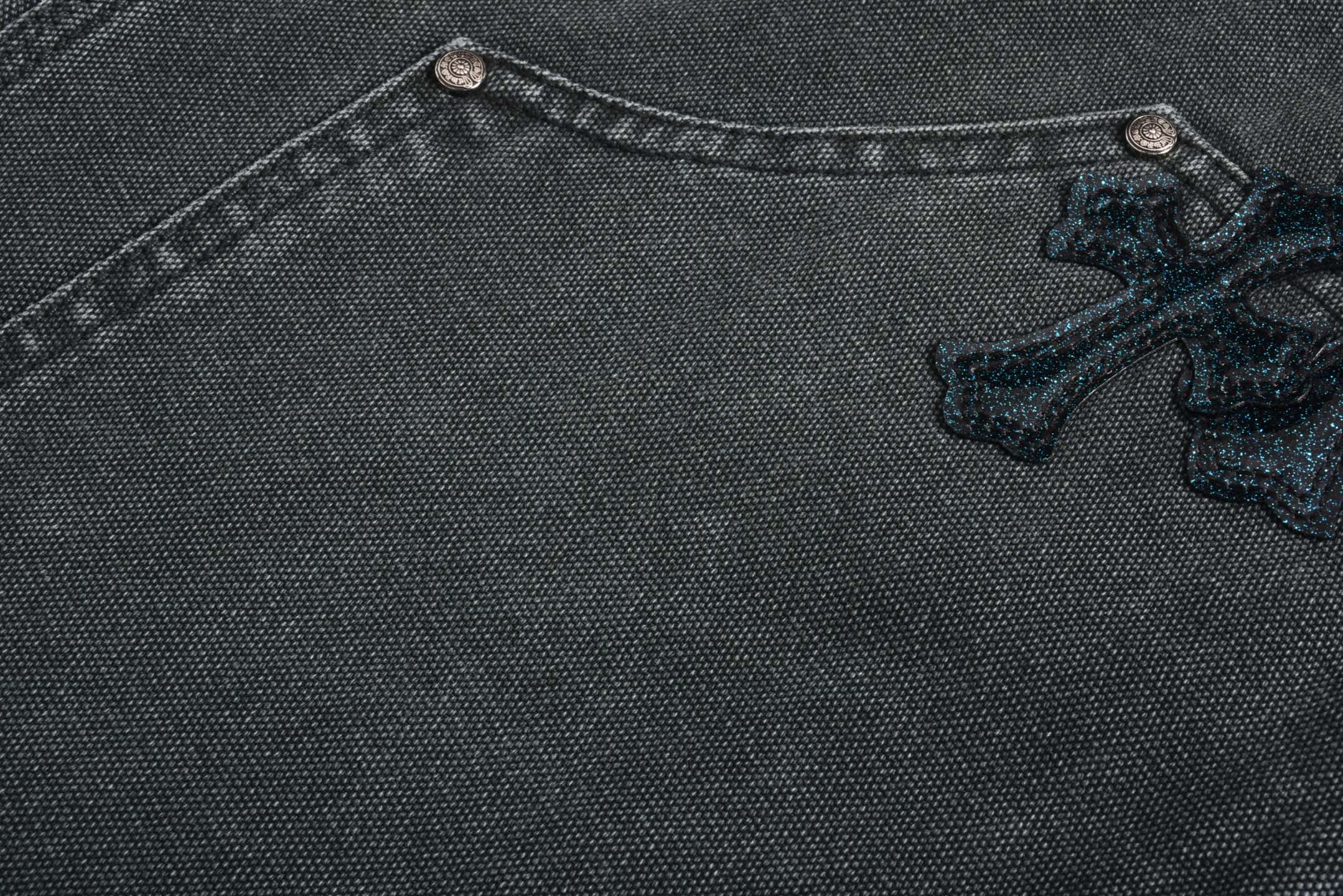 Chrome Hearts 克罗心 卡哈底板伐木 牛仔裤  长裤 休闲裤 灰黑色B5