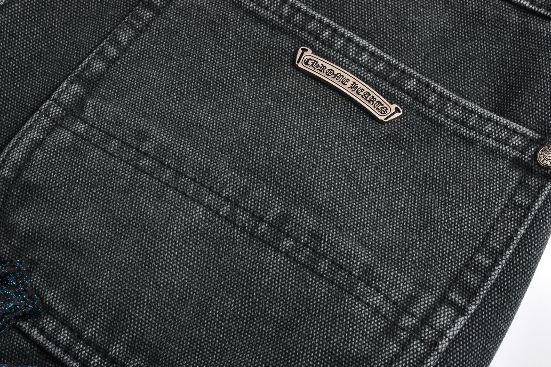 Chrome Hearts 克罗心 卡哈底板伐木 牛仔裤  长裤 休闲裤 灰黑色B5